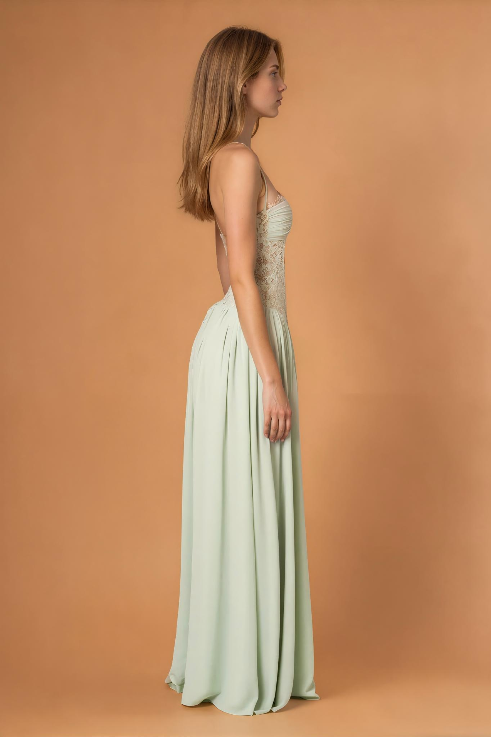 Women's Corset Lace Detail Maxi Dress