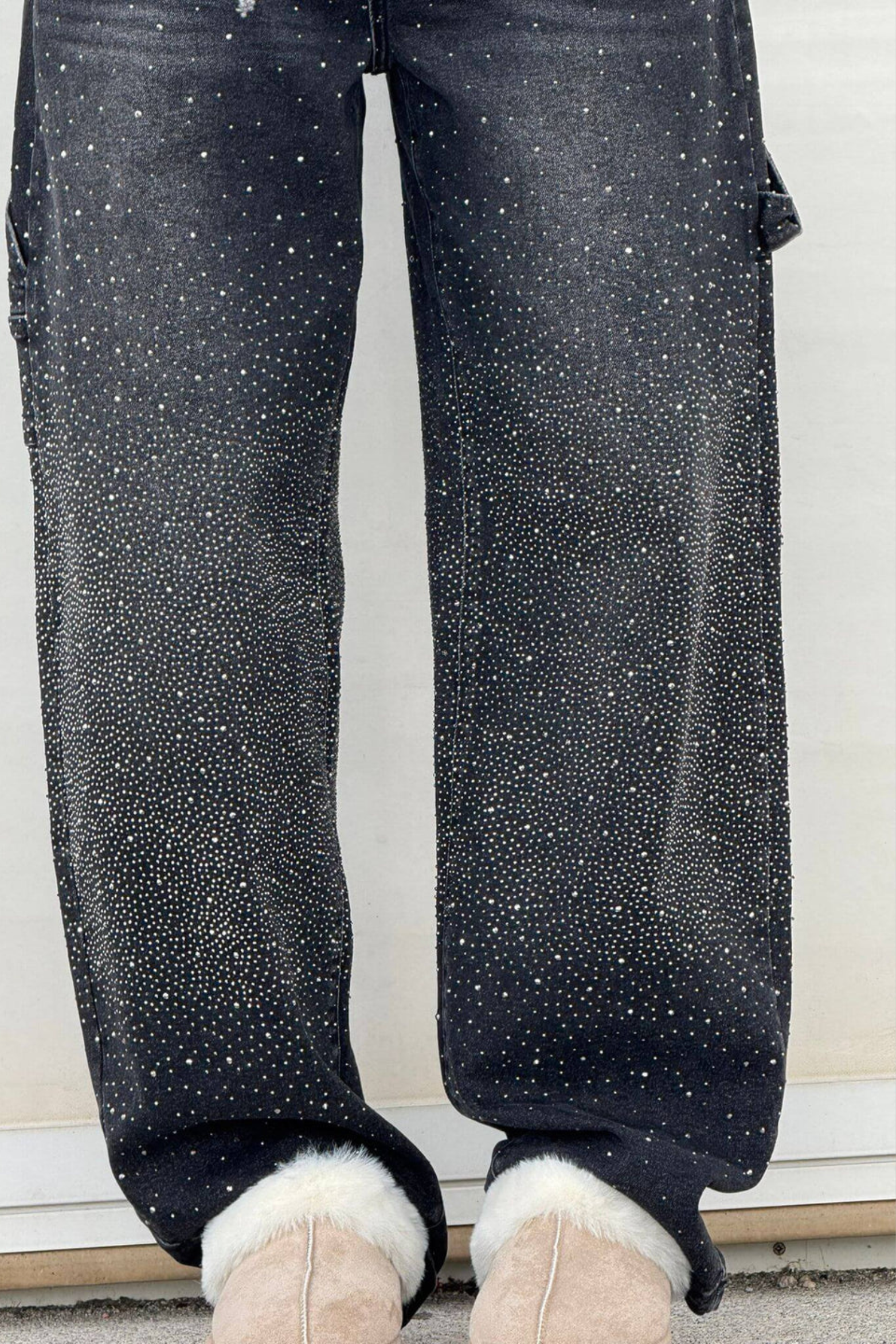 Women Balloon Fit Carpenter Denim Jeans