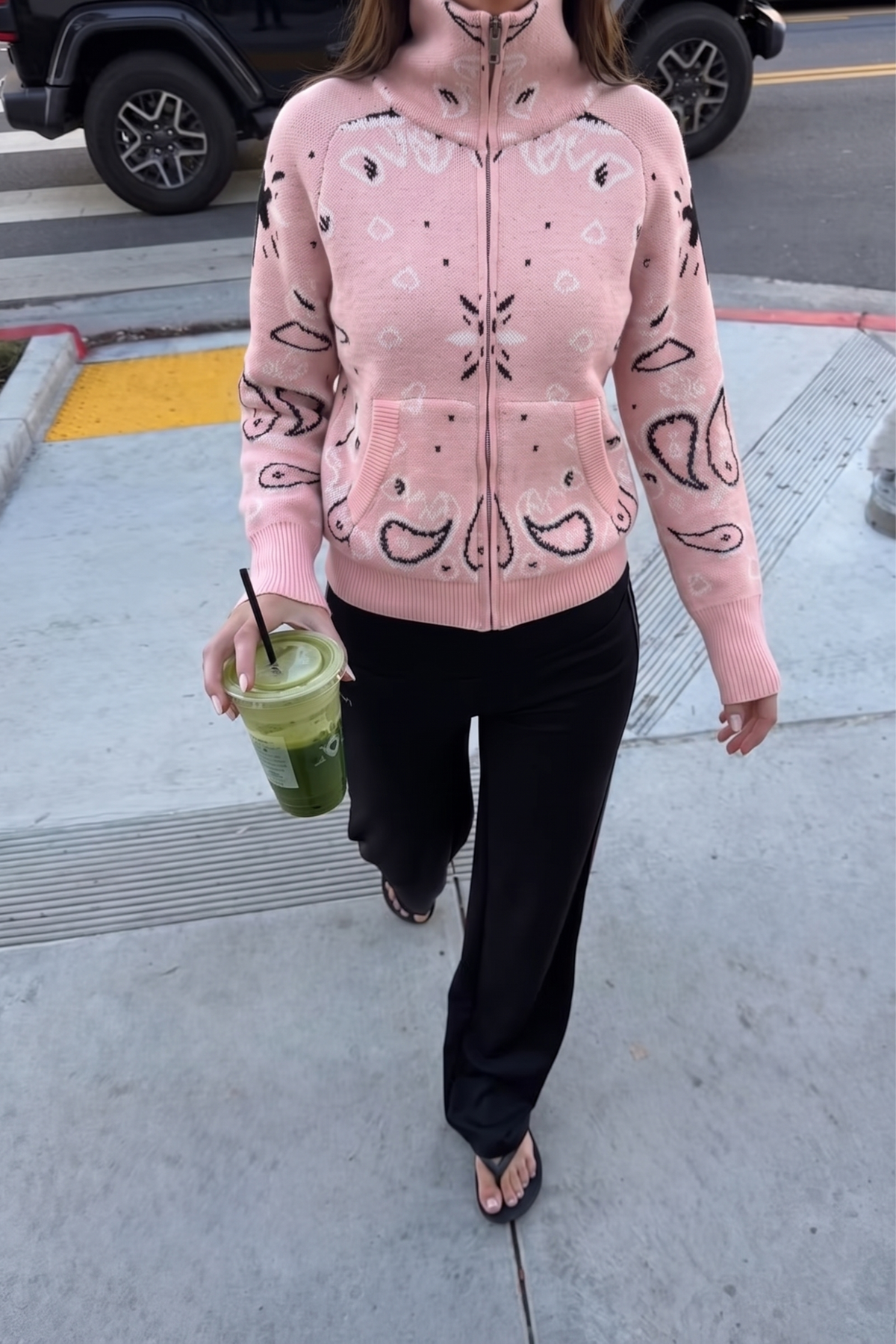 Women's Bandana Print Knit Cardigan