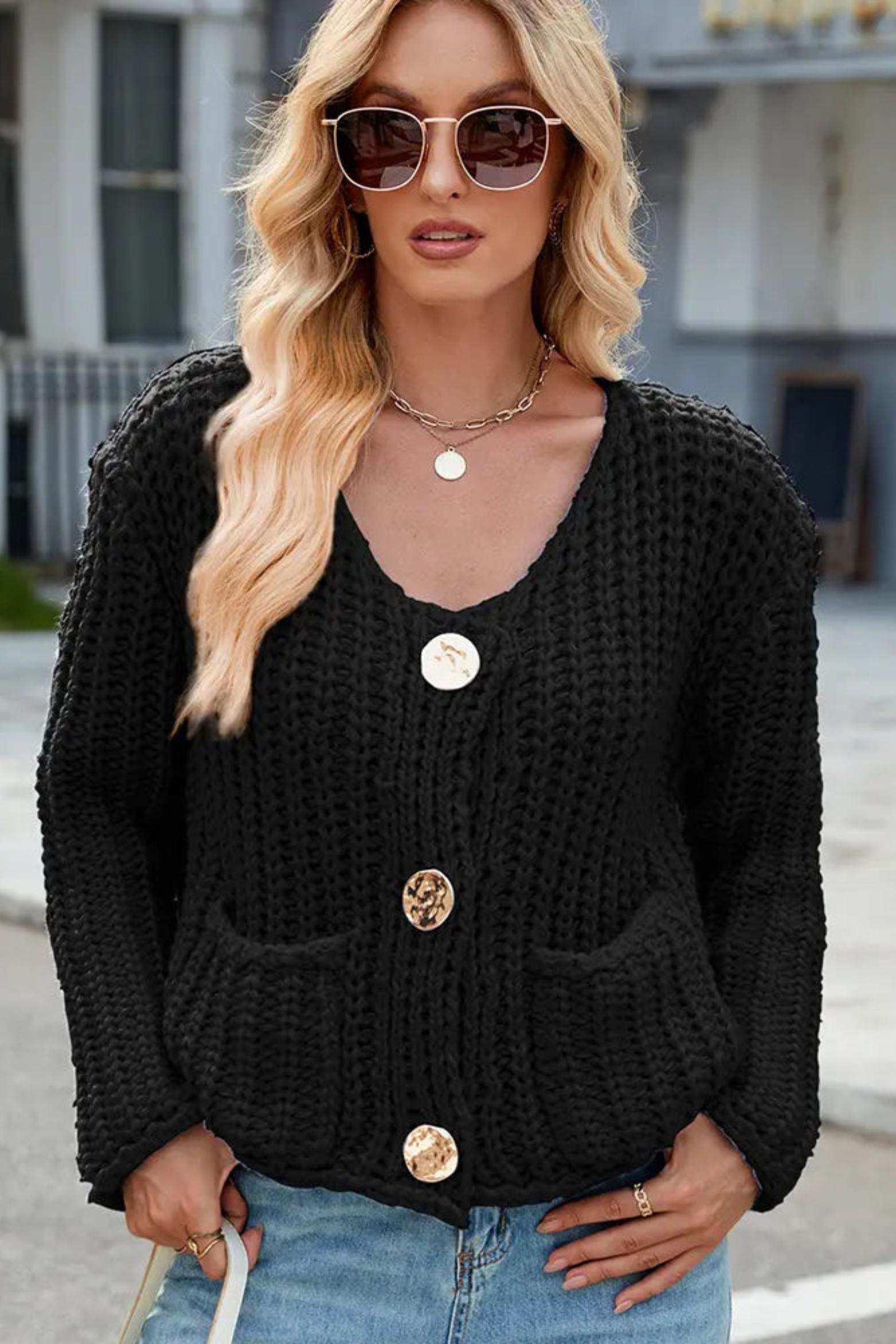 Women's Button Front Knit Cardigan