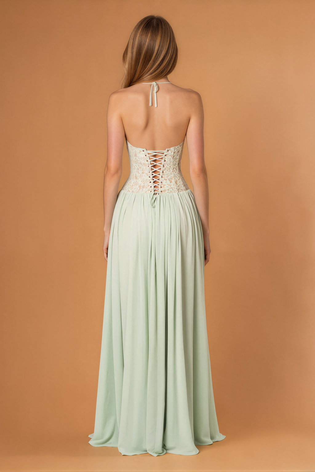 Women's Corset Lace Detail Maxi Dress