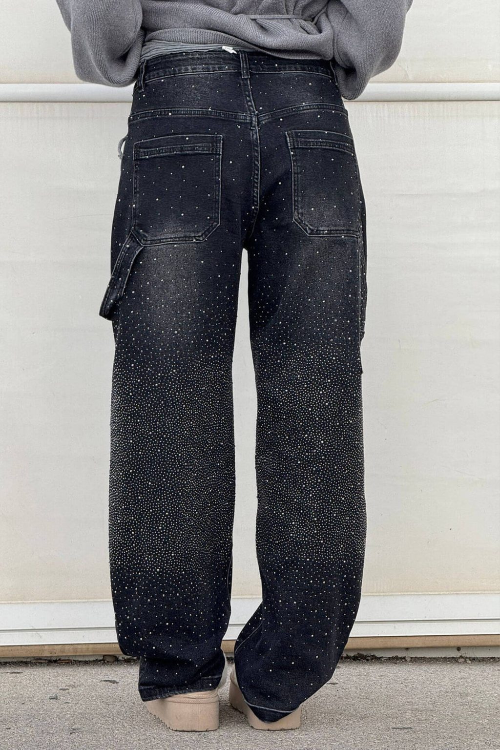 Women Balloon Fit Carpenter Denim Jeans