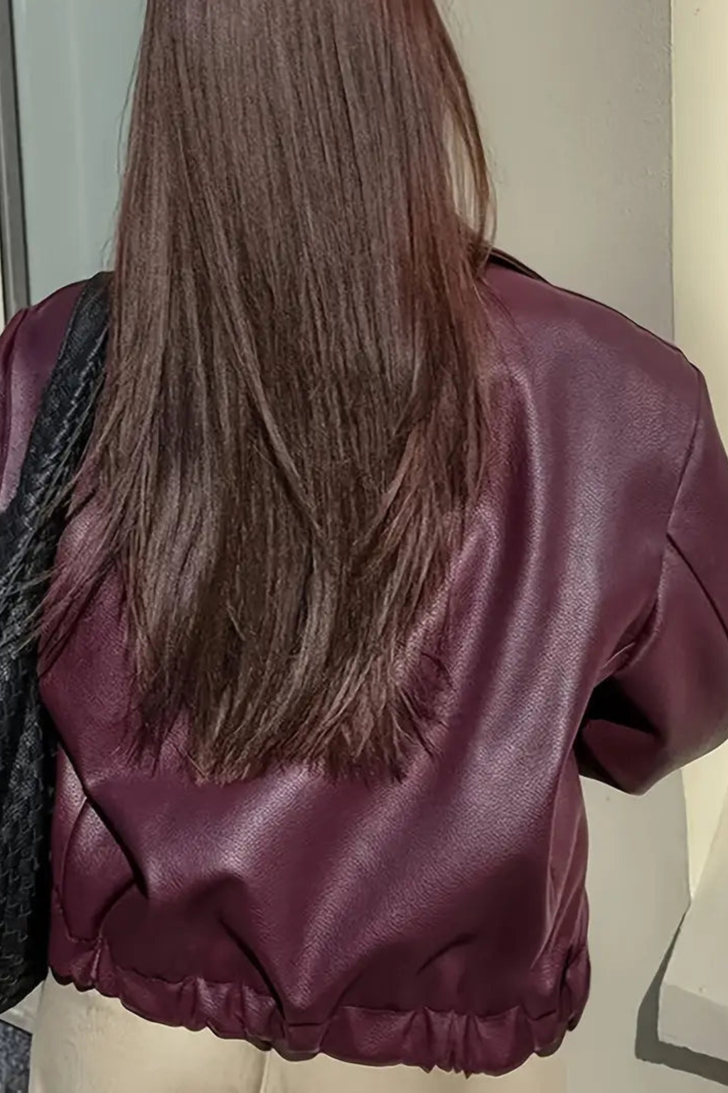 Women's Coated Zip Bomber Jacket