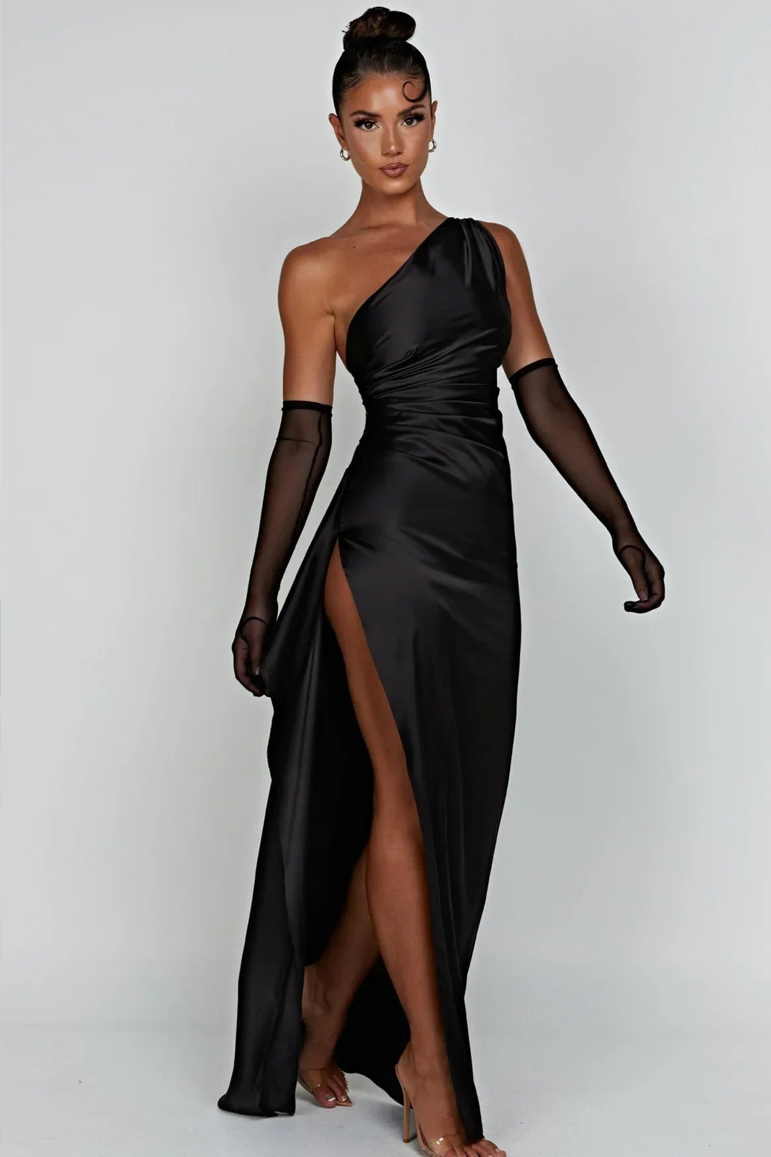 Asymmetric One Shoulder Evening Dress