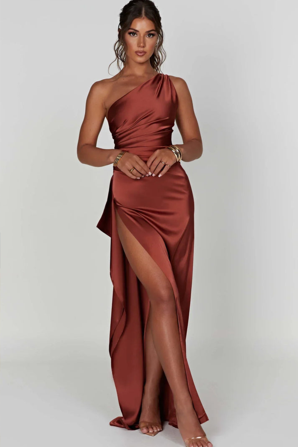Asymmetric One Shoulder Evening Dress