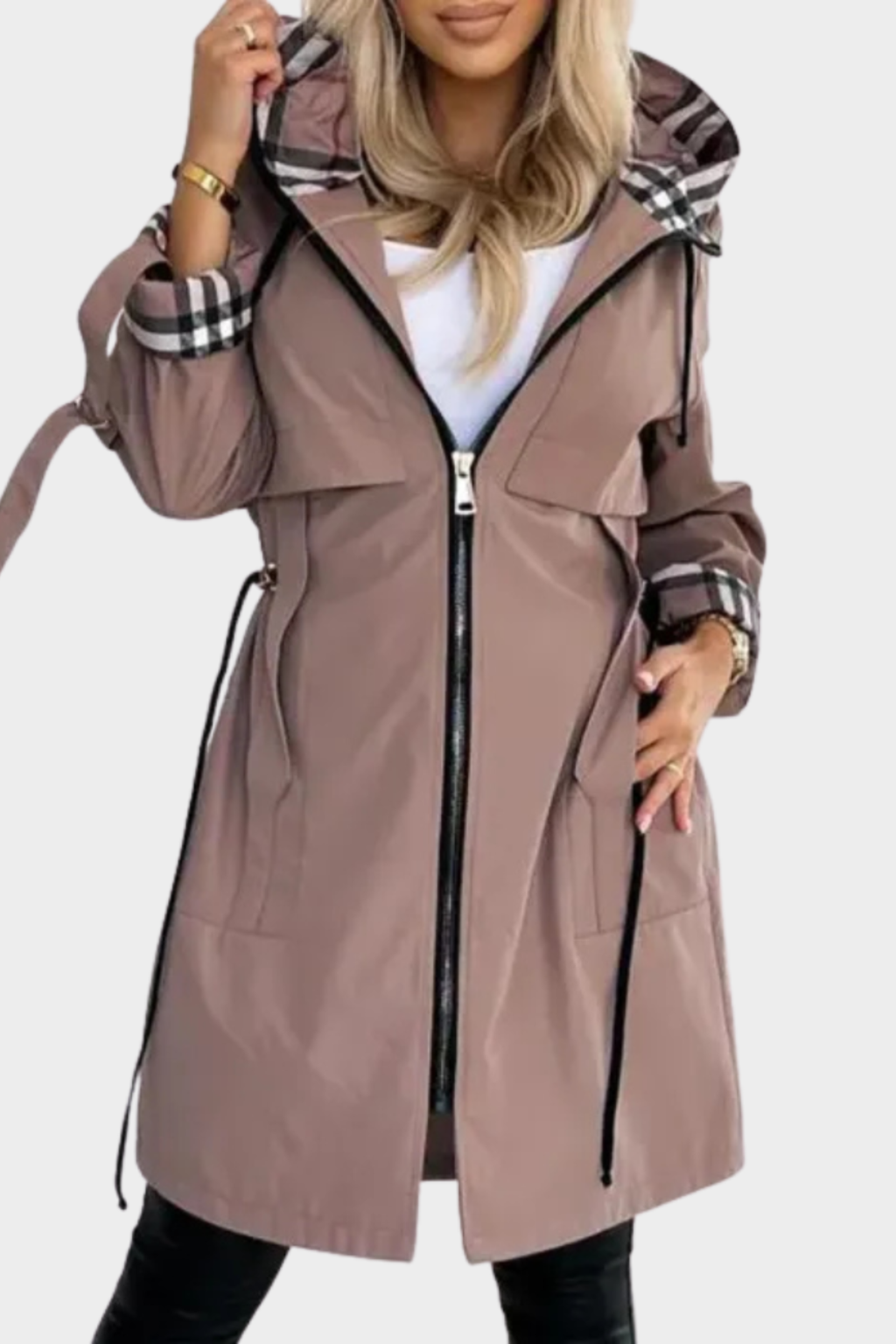 Zip Up Long Sleeve Coat