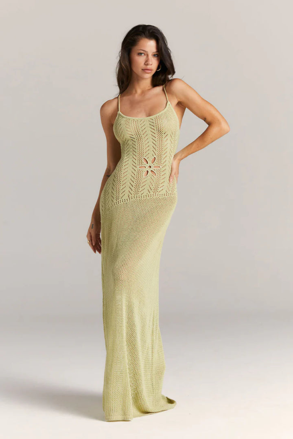 Shadow Lattice Knit Dress
