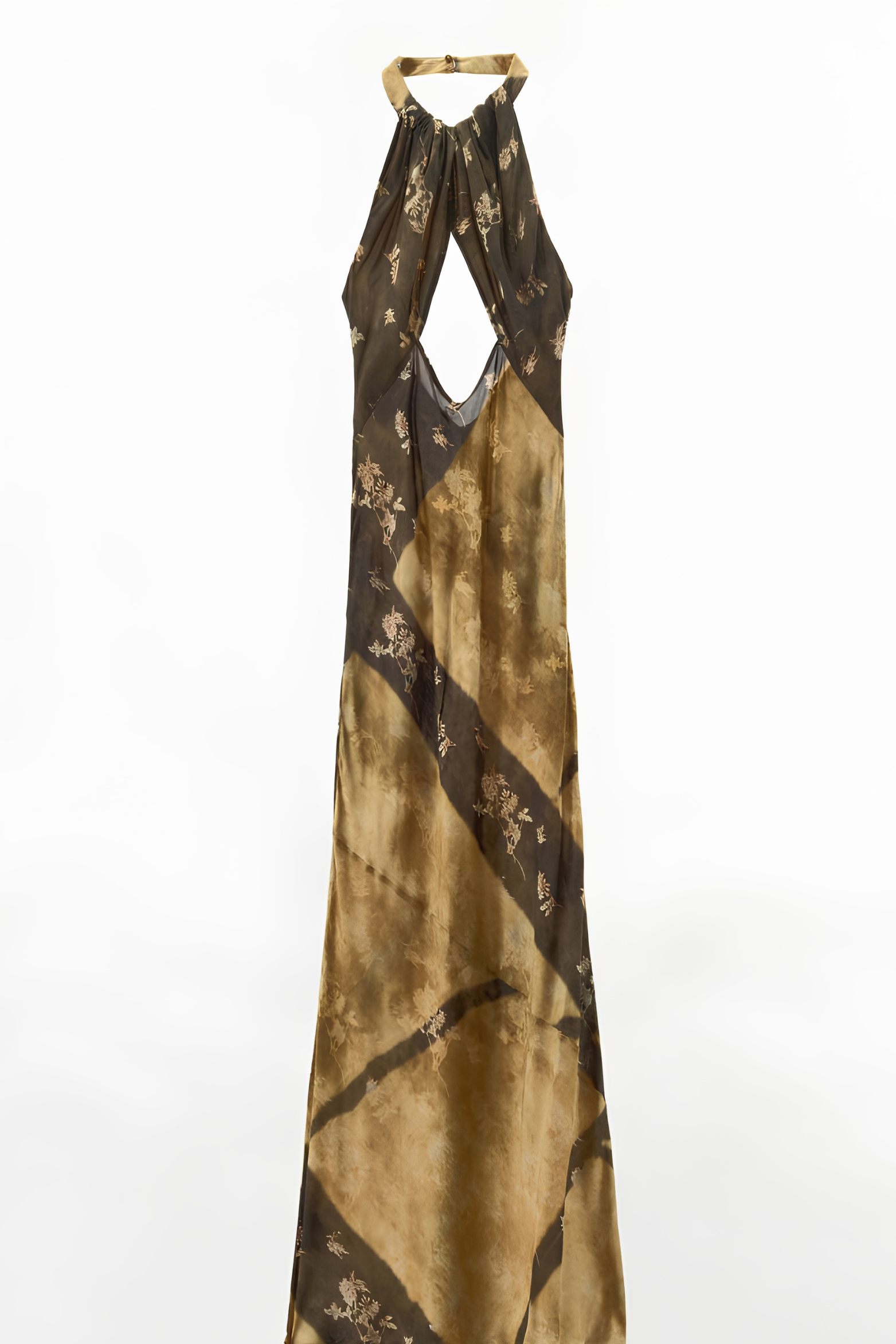 Printed Halter Neck Midi Dress