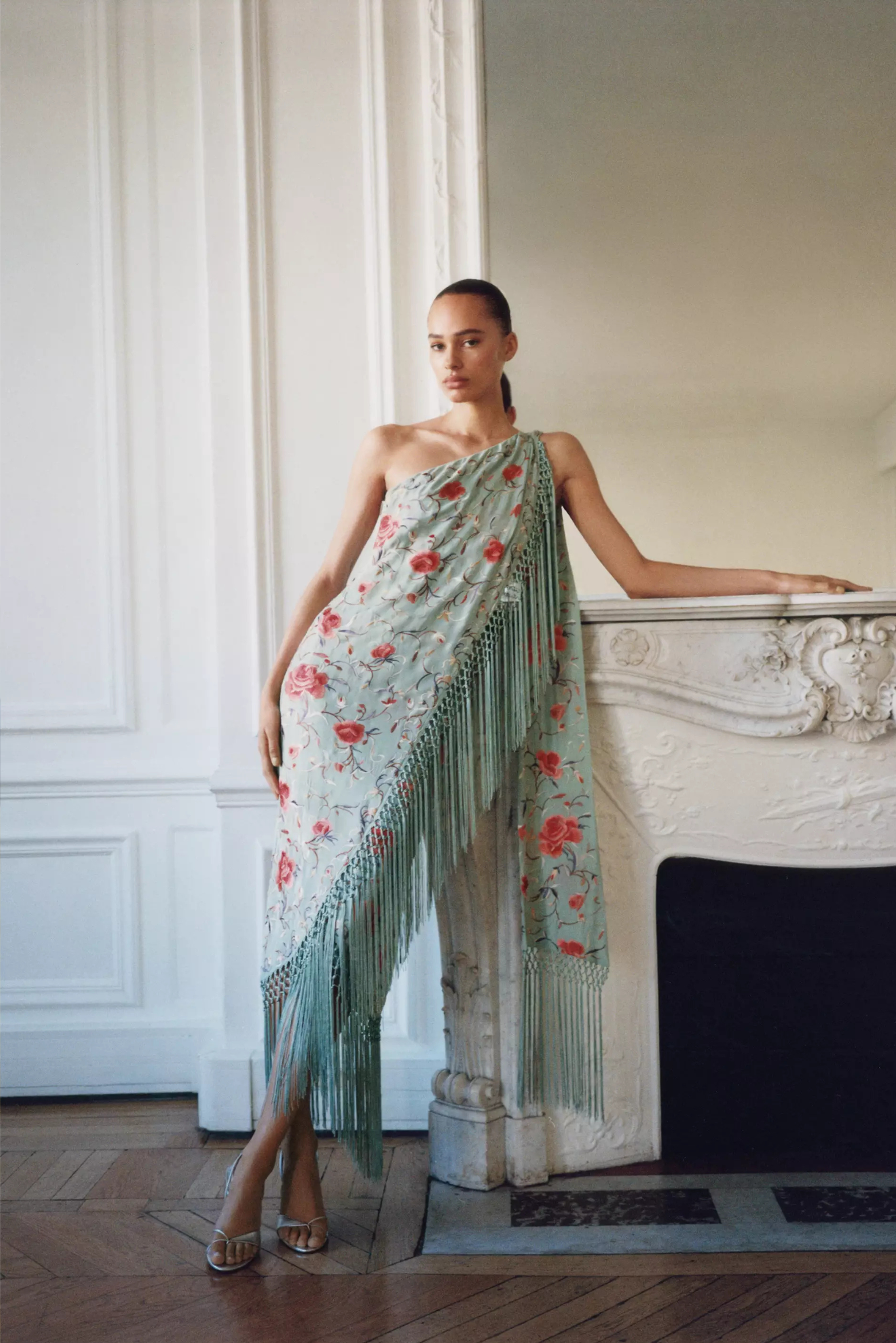 Boho Floral Tassel Halter Neck Dress Maxi Style