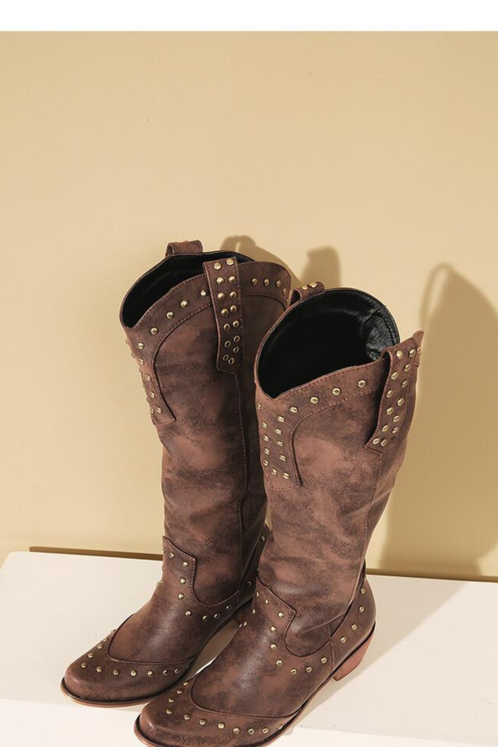 Women's Studded Western Riding Boots