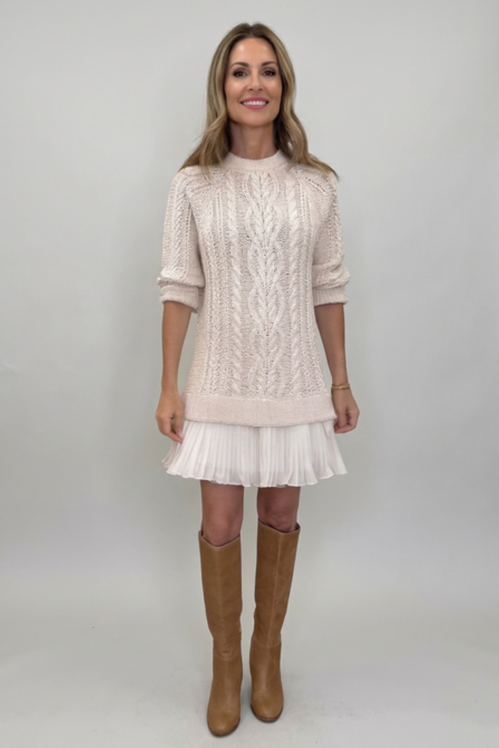 Women's Cable Knit Sweater Dress