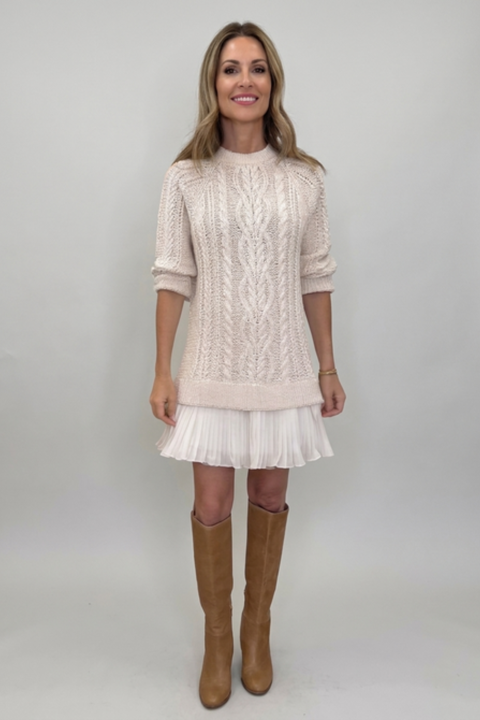 Women's Cable Knit Sweater Dress