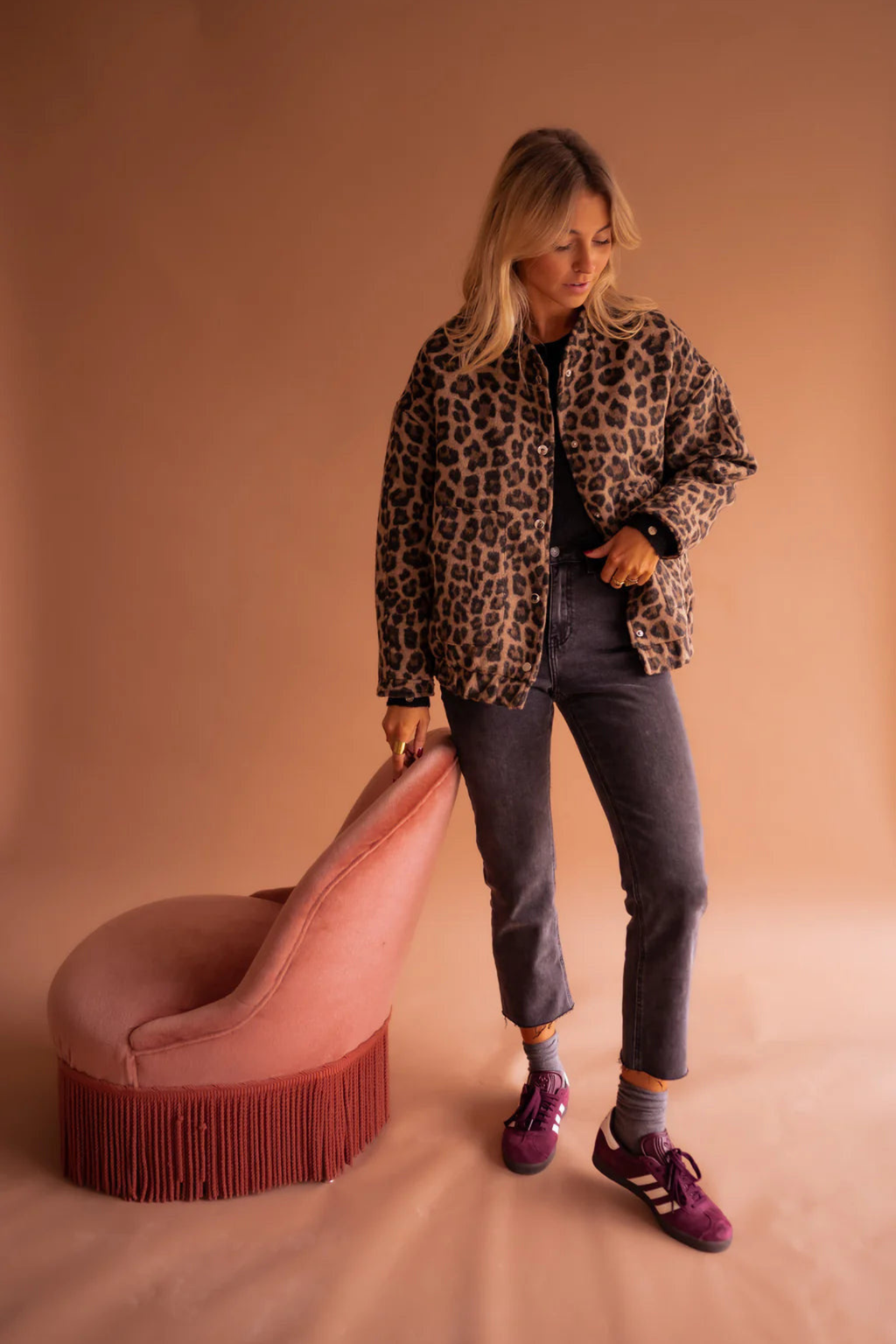 Women's Animal Print Quilted Jacket