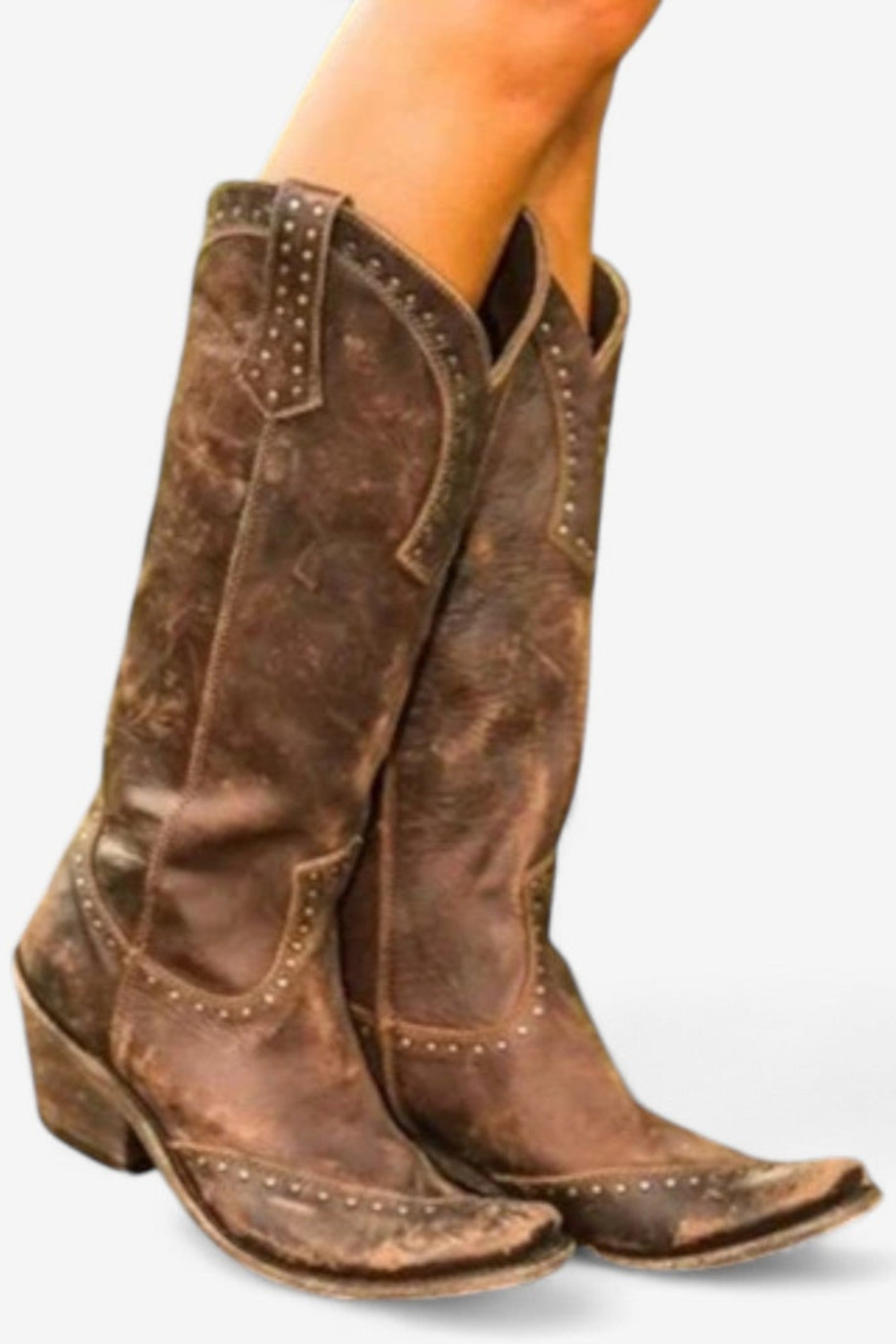 Women's Studded Western Riding Boots
