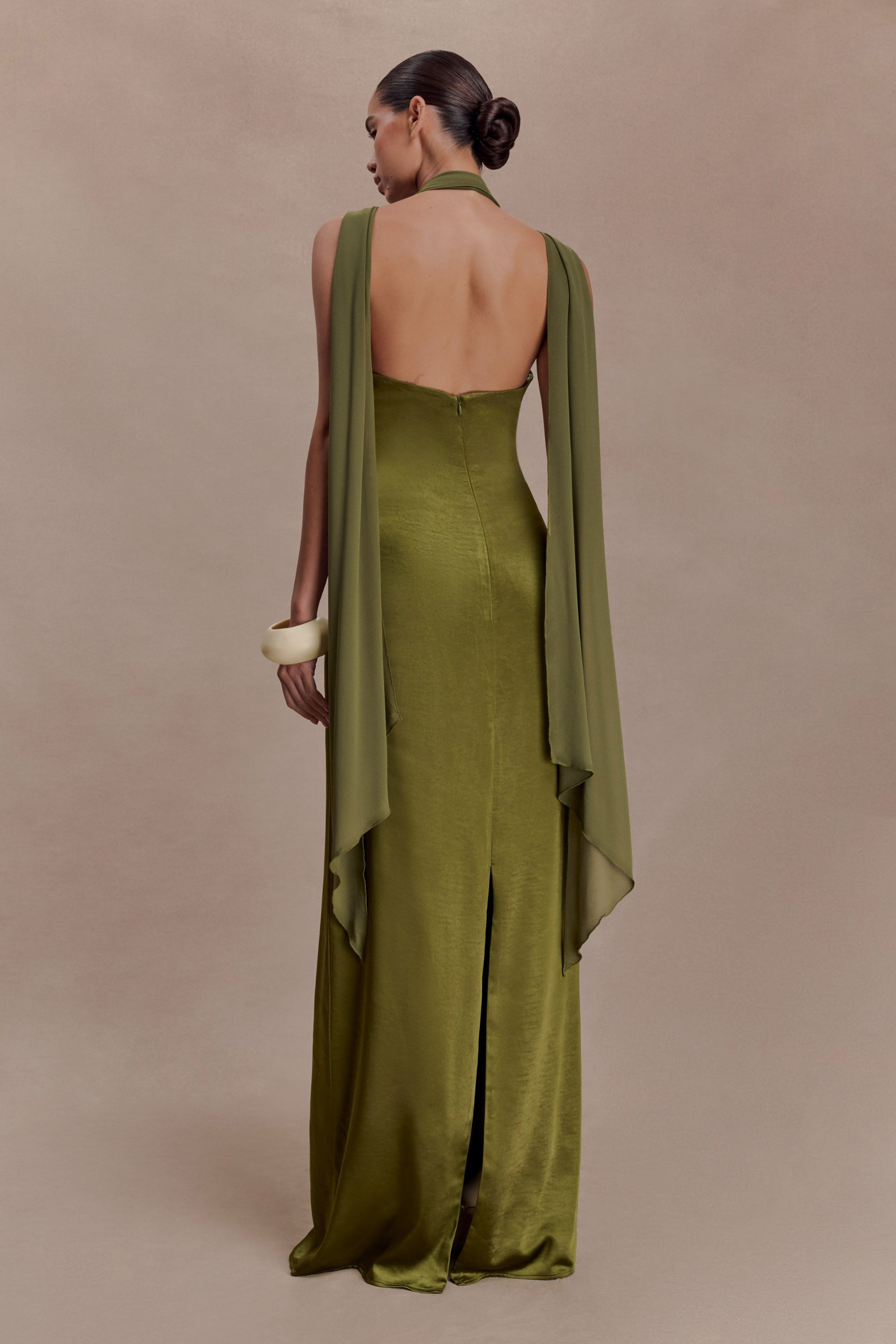 Desert Dusk Satin Maxi Dress