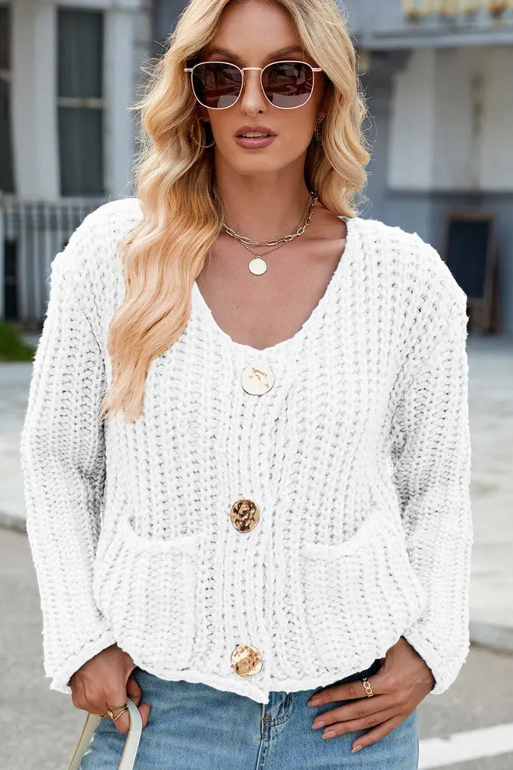 Women's Button Front Knit Cardigan