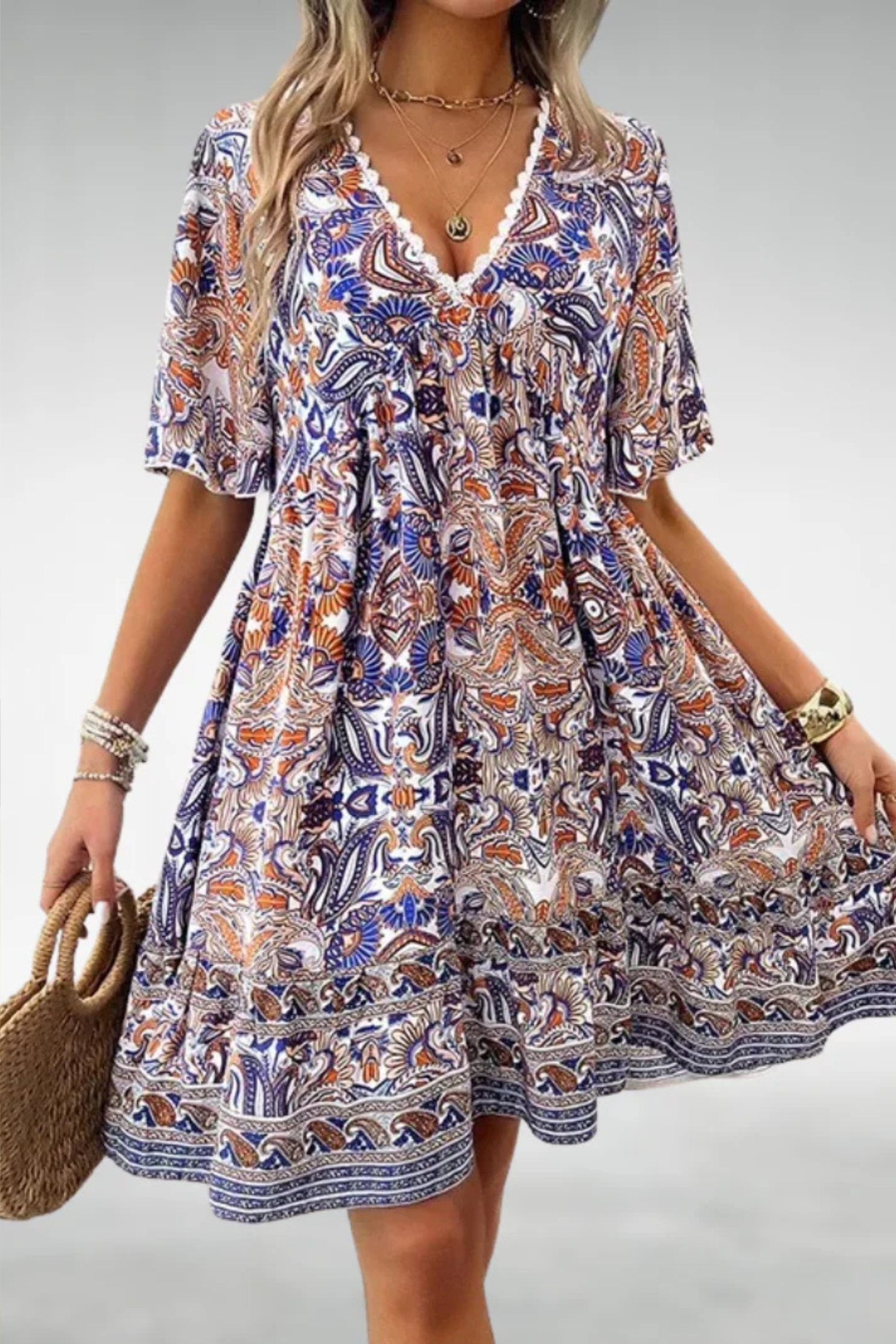 Modern Flowy Cocktail Summer Dress