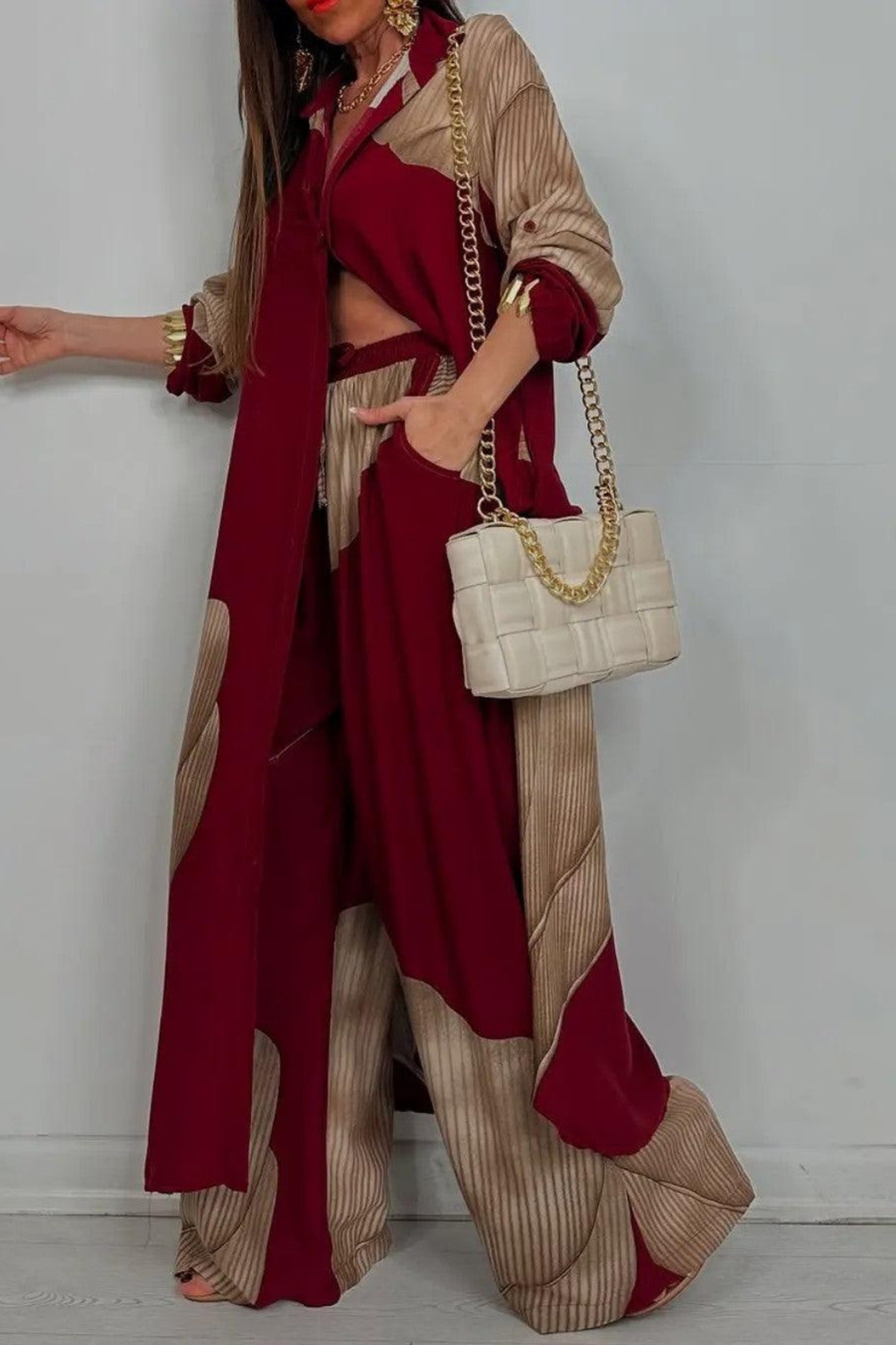 Women's Patchwork Lounge Two Piece Set