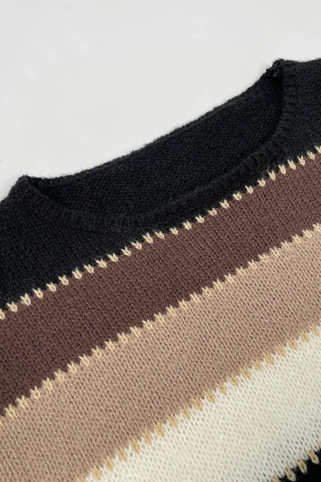 Women's Striped Crew Neck Sweater