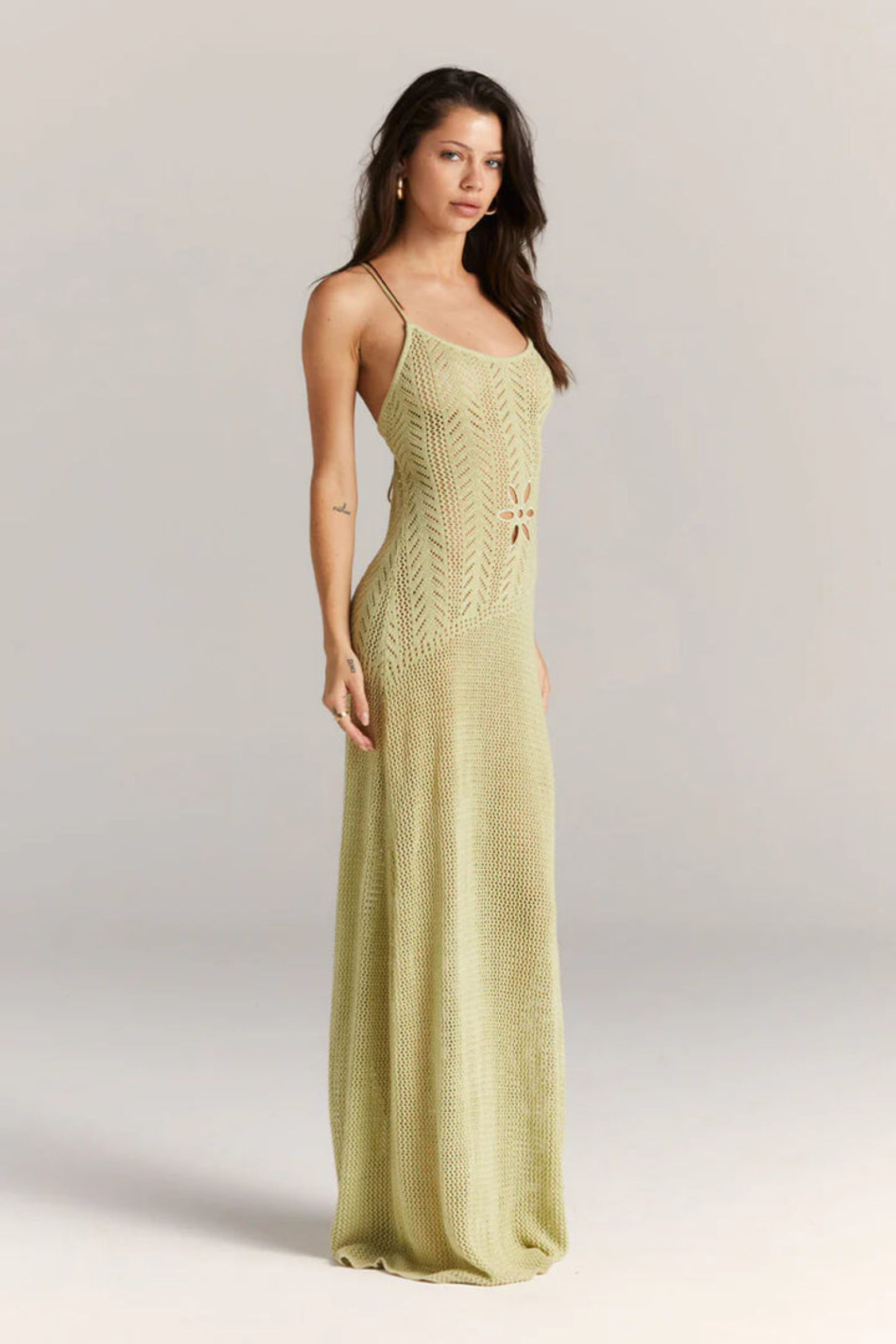 Shadow Lattice Knit Dress