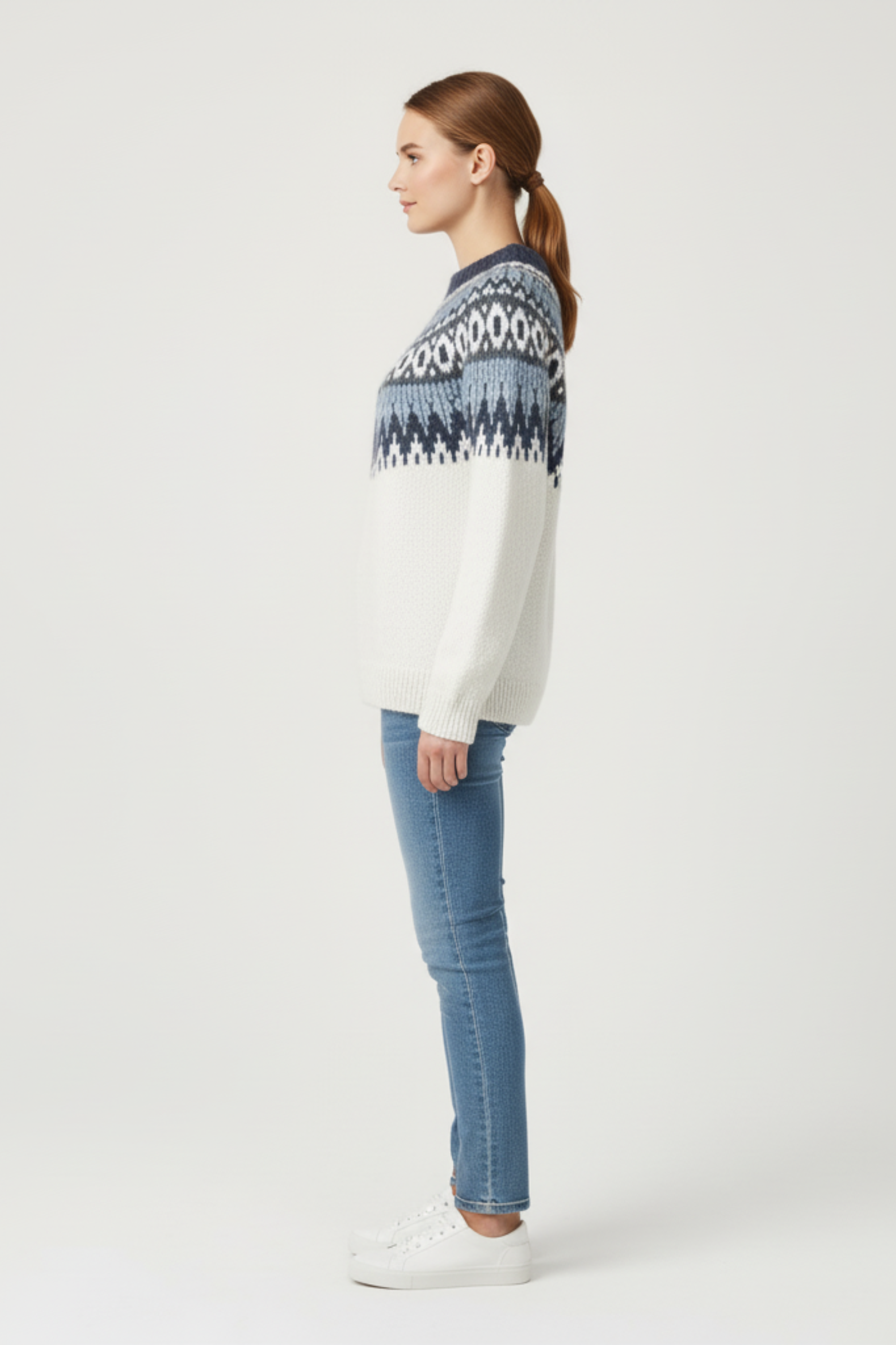 Women's Nordic Pattern Knit Sweater