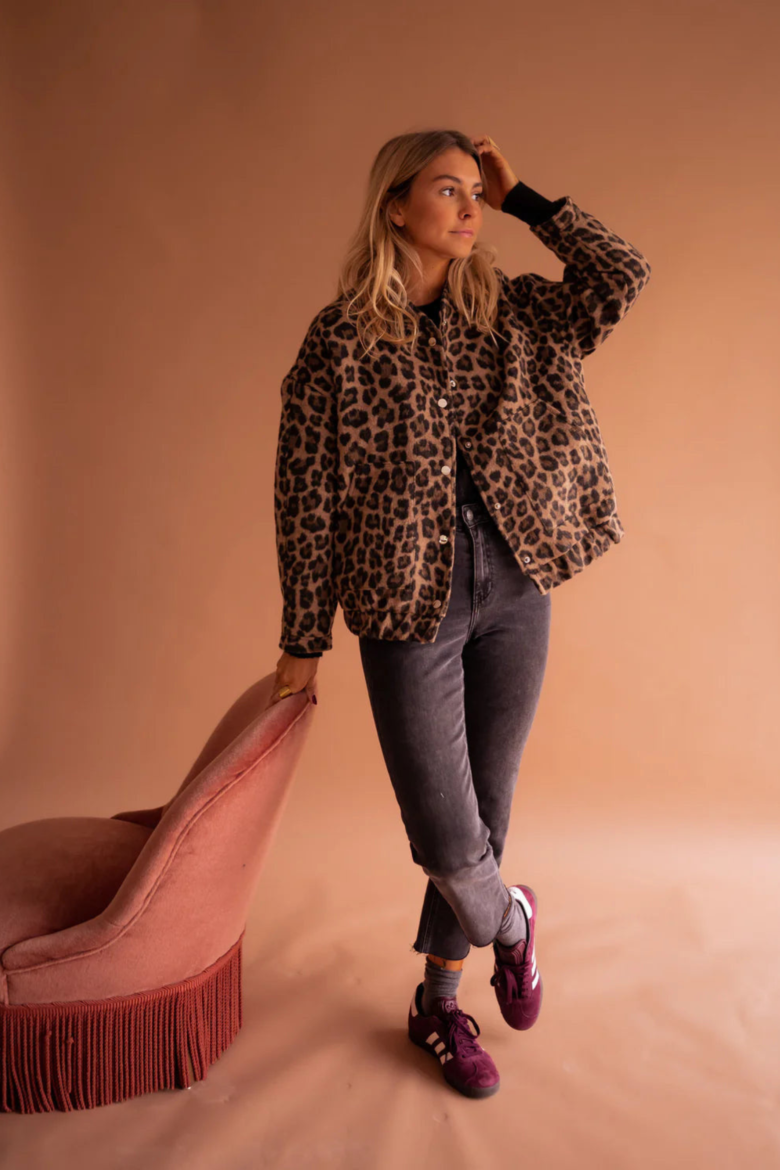 Women's Animal Print Quilted Jacket