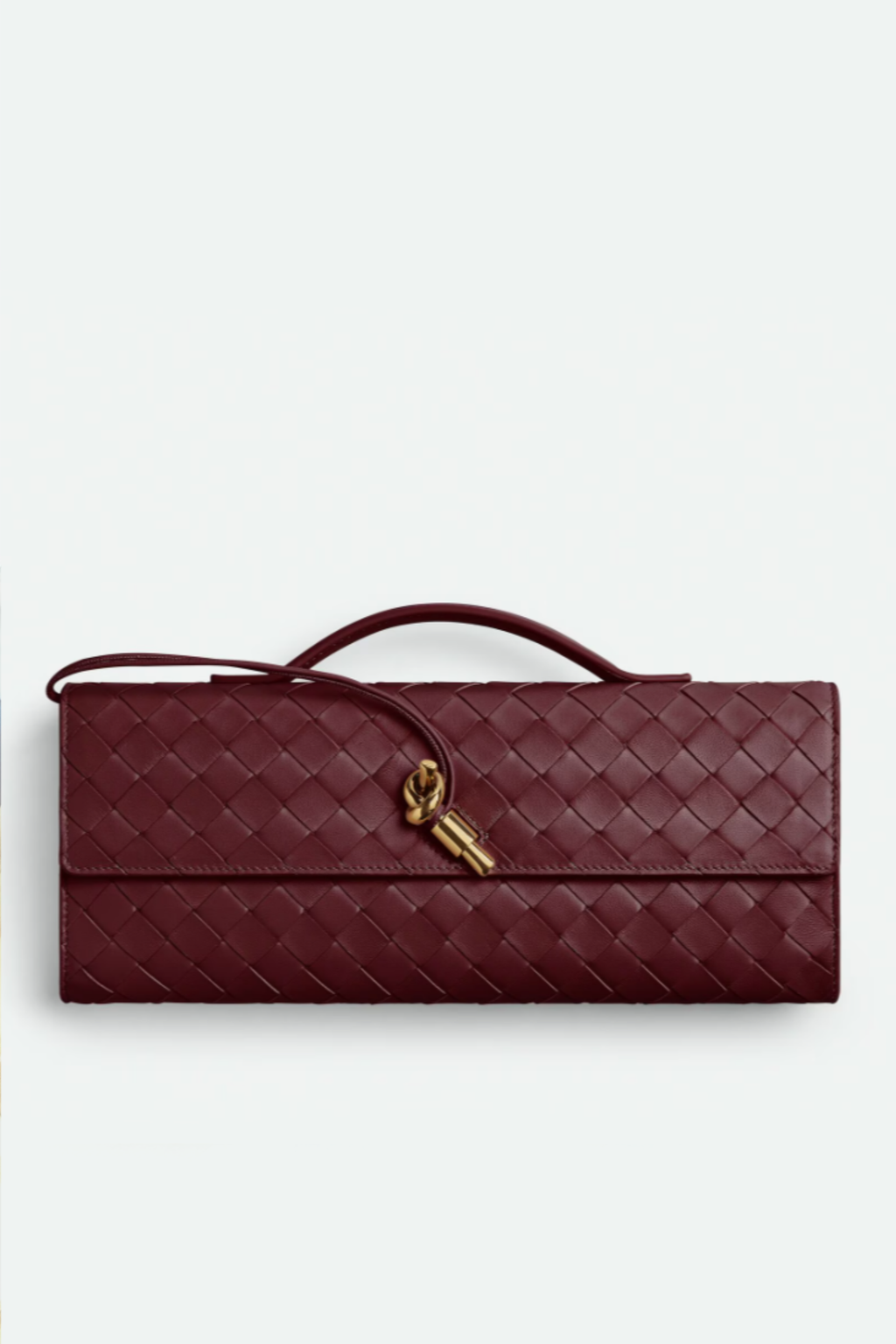 Structured Faux Leather Tote Clutch
