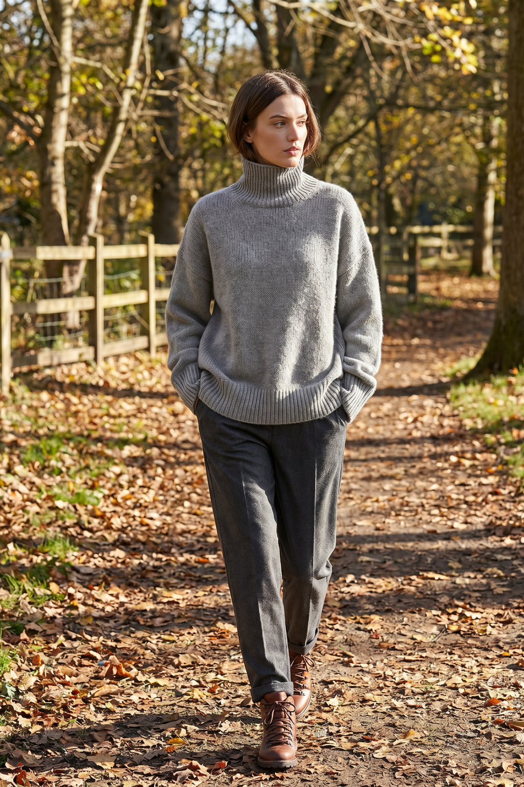 High Neck Relaxed Fit Sweater