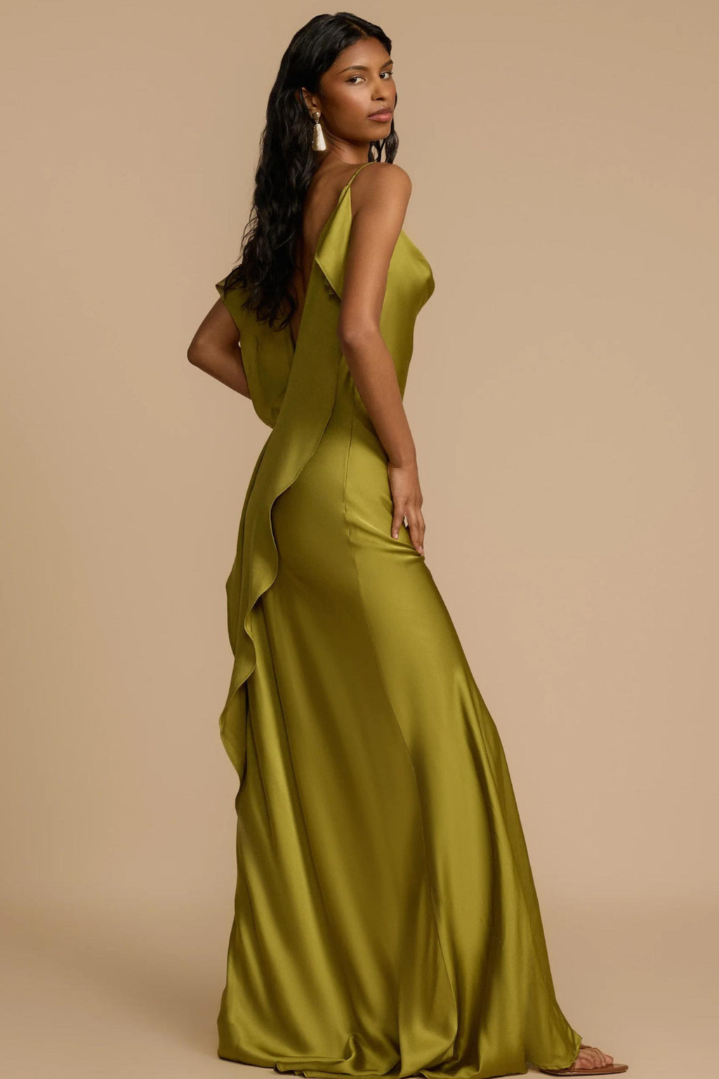 Satin Side Slit Maxi Dress