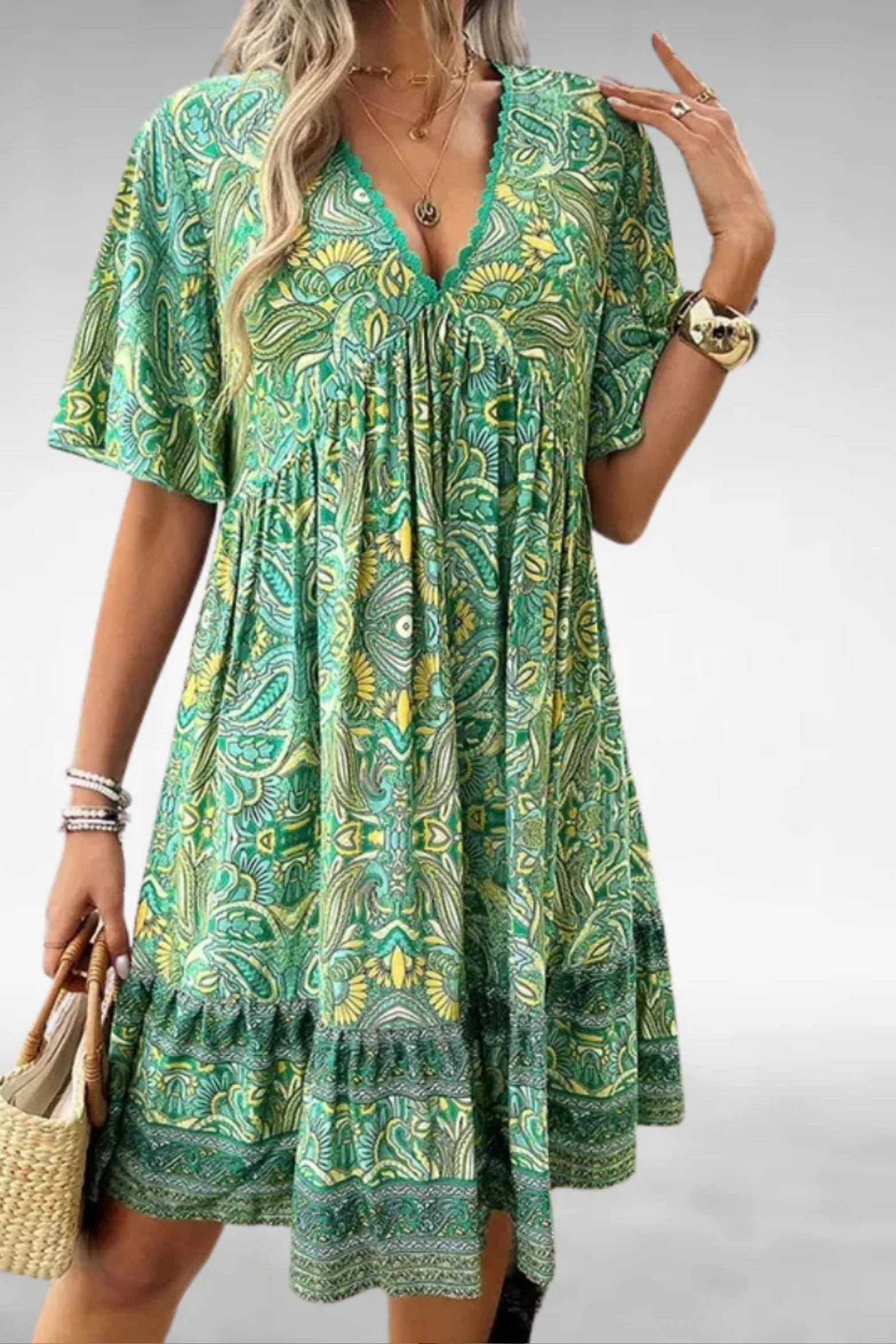 Modern Flowy Cocktail Summer Dress