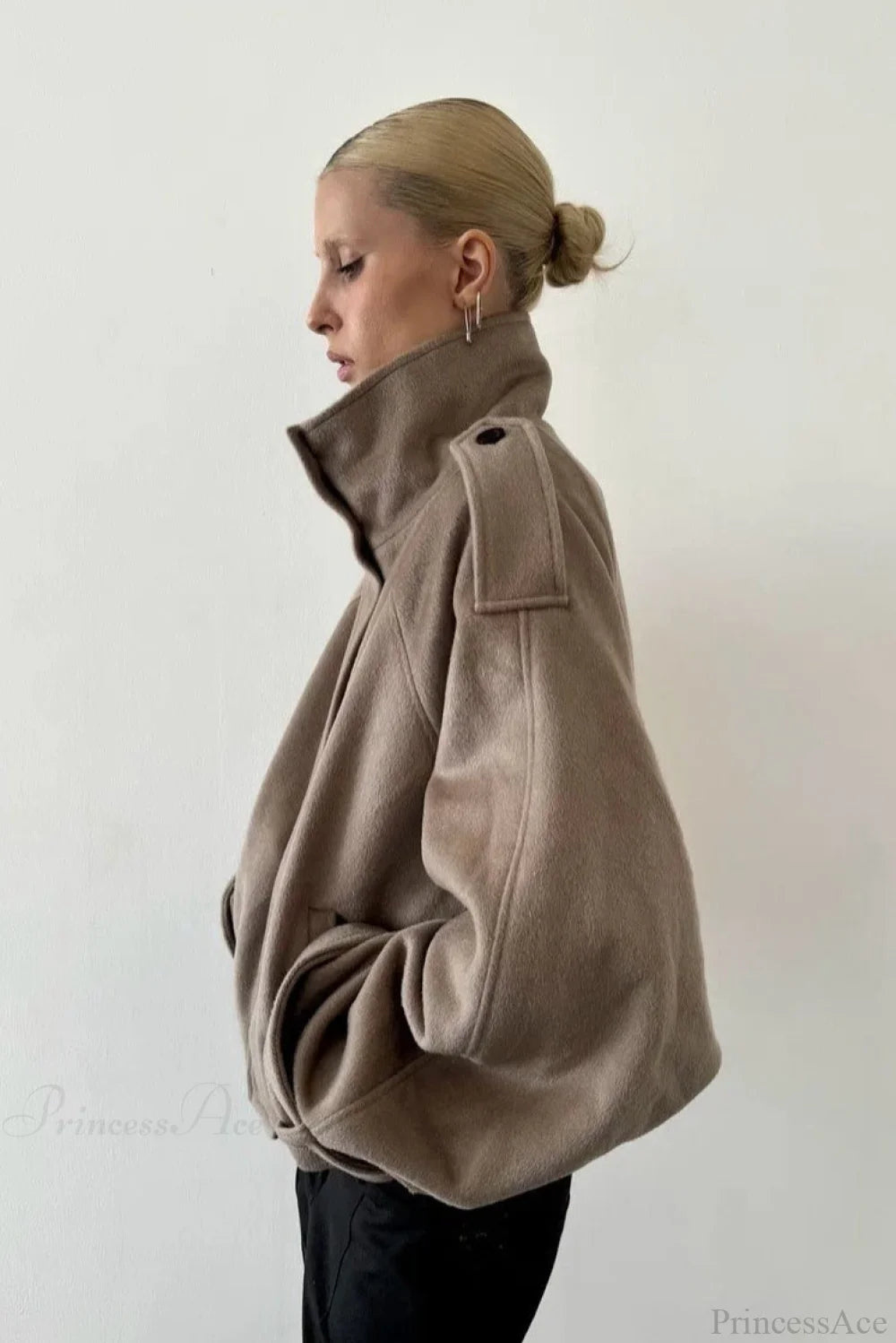 Women's Vintage Stand Collar Short Coat