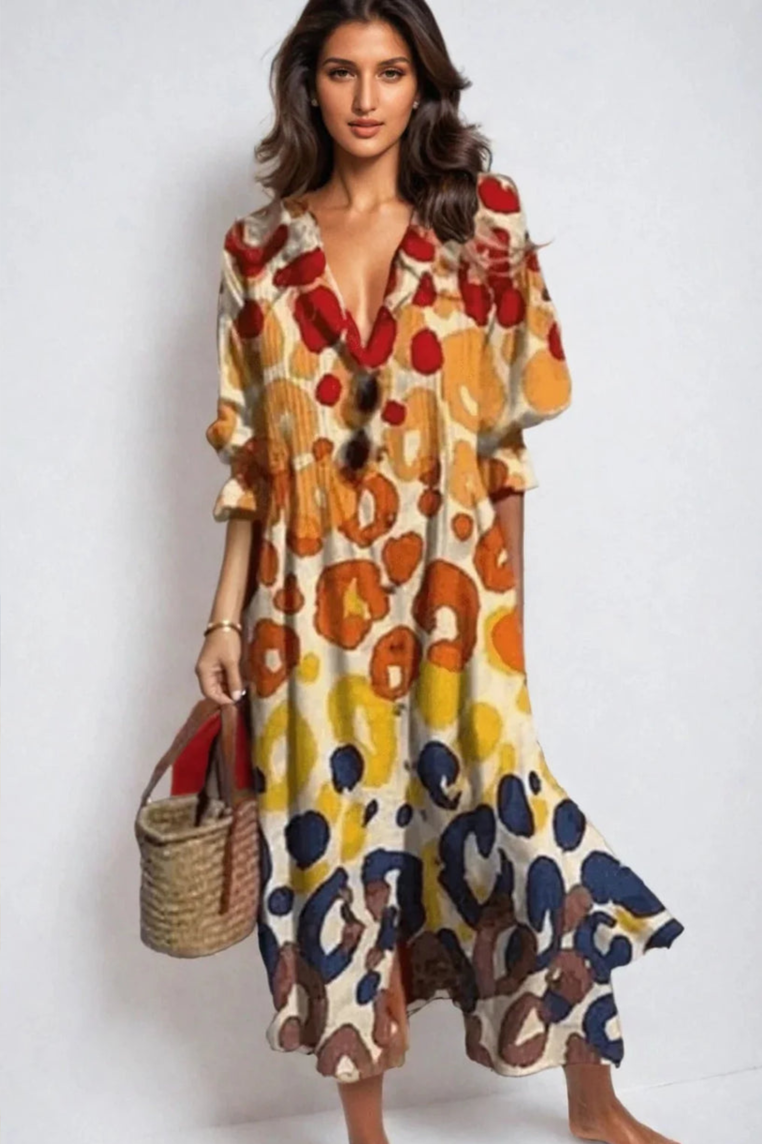 Sunset Bloom Boho Dress
