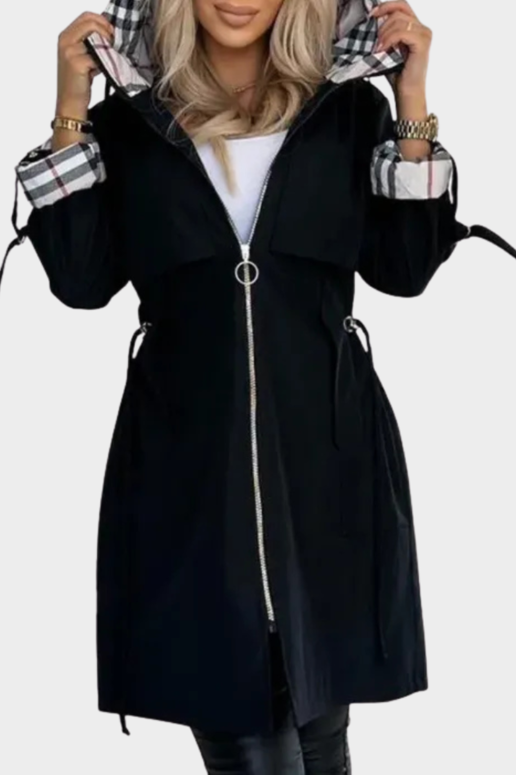 Zip Up Long Sleeve Coat