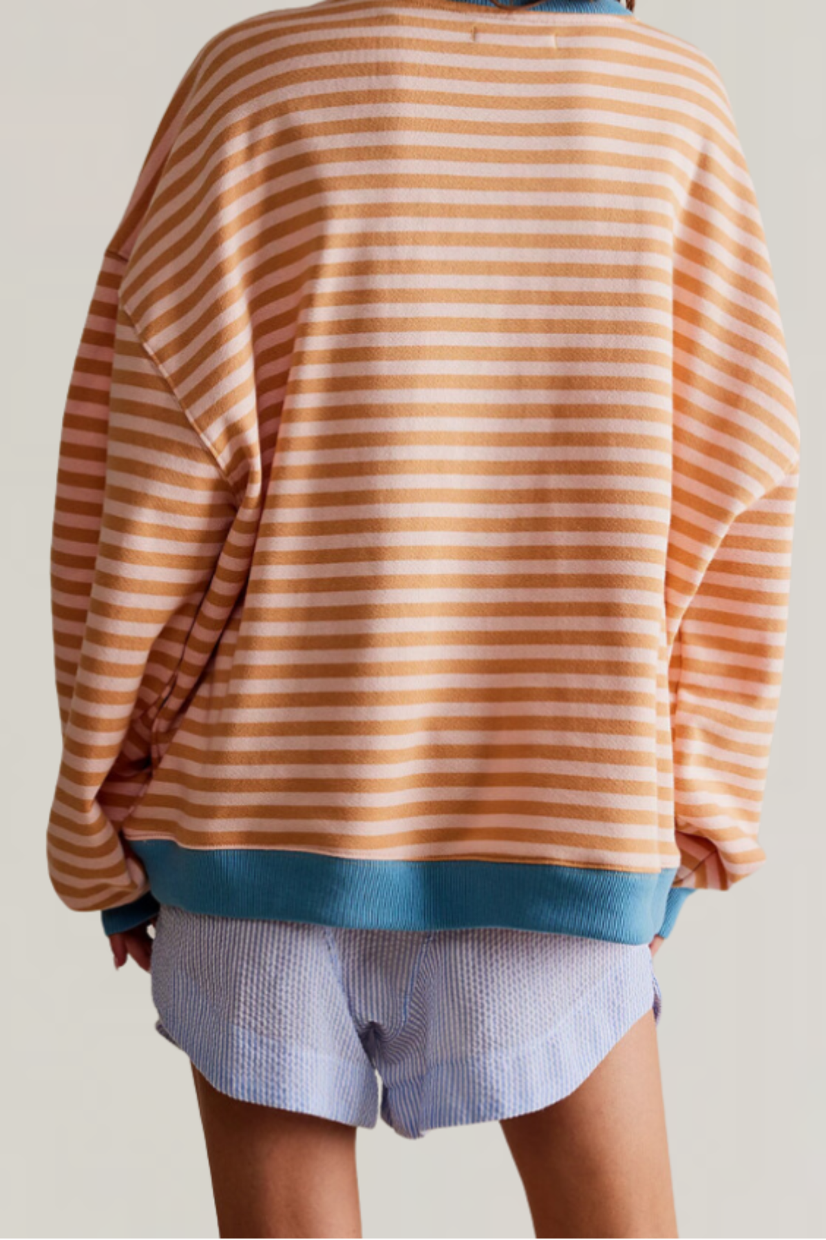 Relaxed Striped Crew Neck Sweater