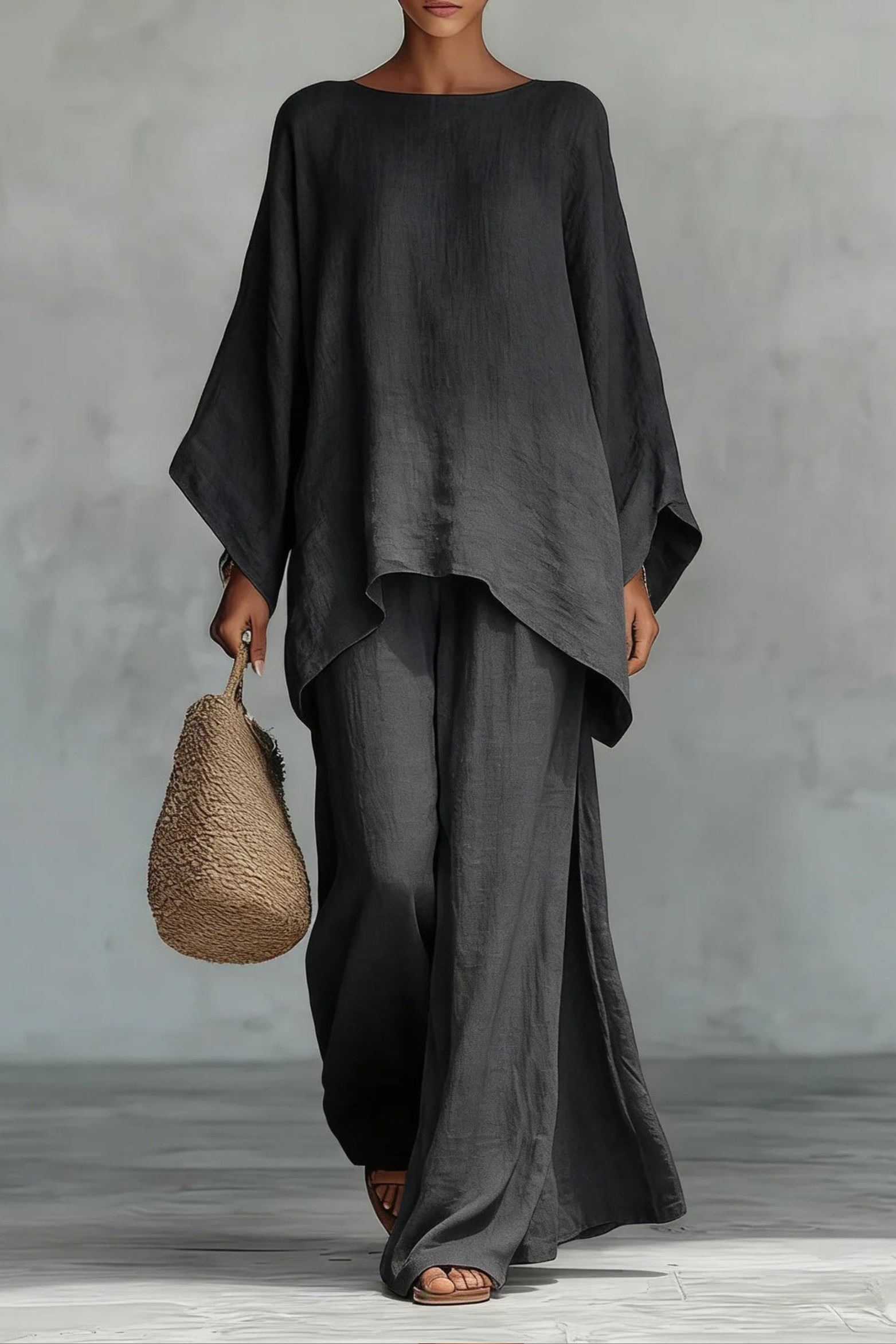 Minimalist Linen Pants Set Sleeveless Co Ord Two Piece
