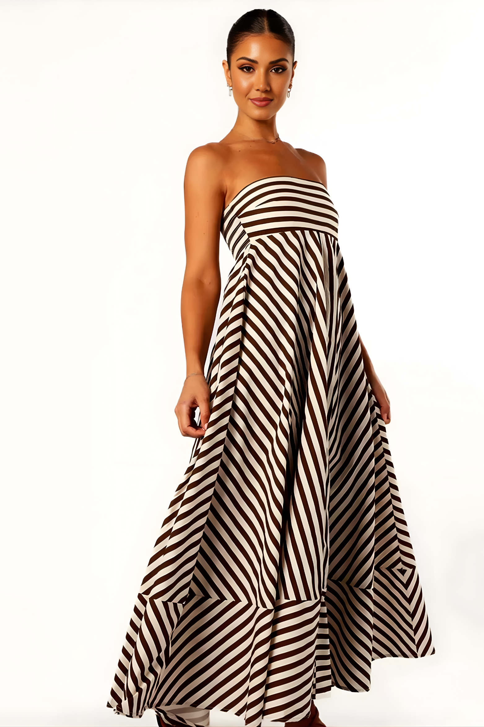 Nocturnal Charm Ruched Maxi Dress