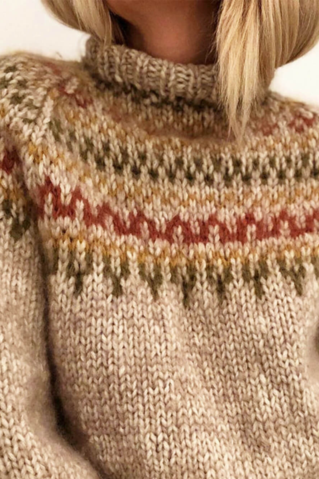 Women's Turtleneck Knit Pullover Sweater