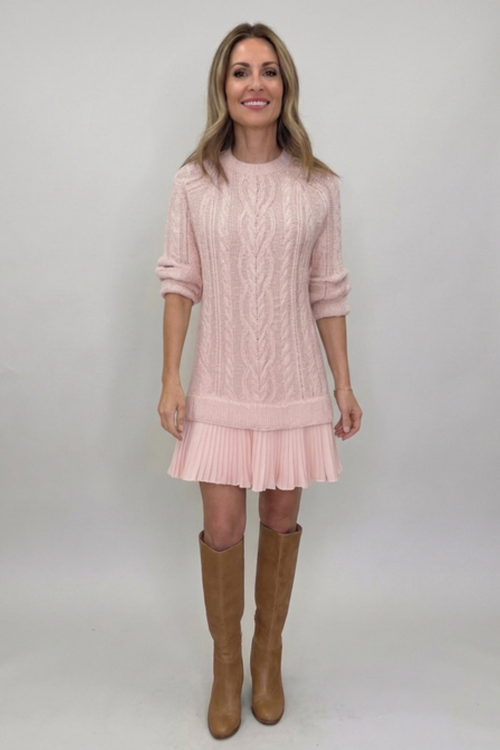 Women's Cable Knit Sweater Dress