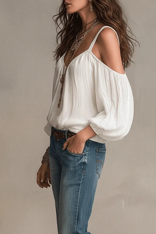 Off Shoulder Bohemian Blouse