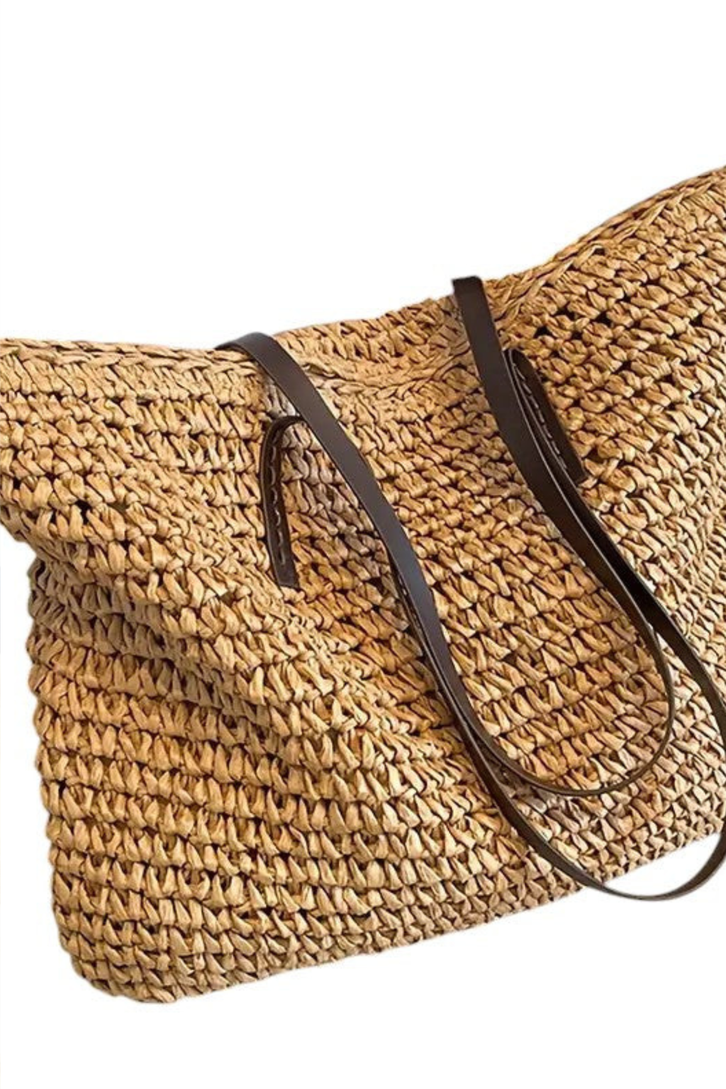 Woven Tote Bag with Spacious Lightweight Design