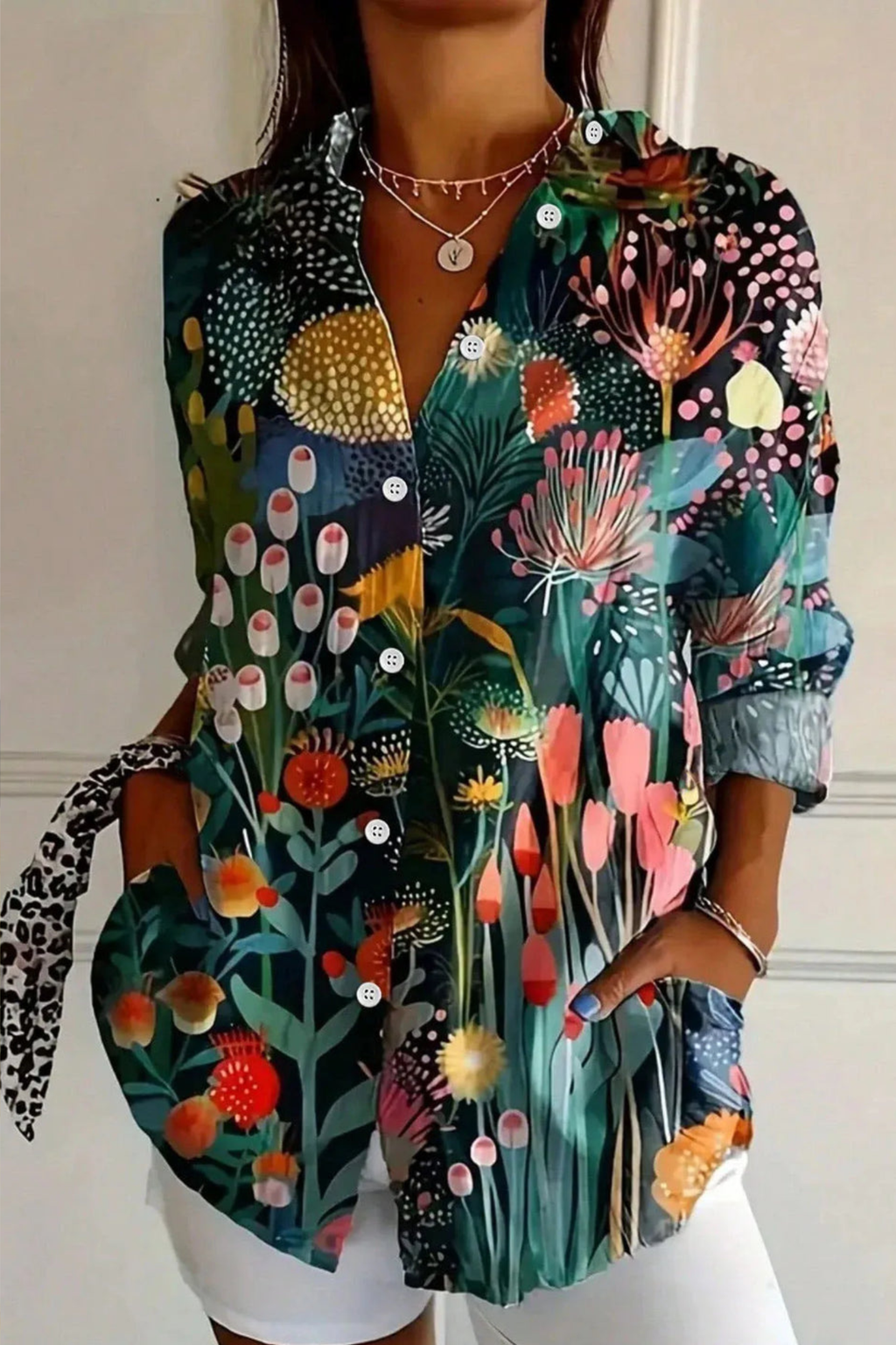 Abstract Print Blouse with Vibrant Everyday Style