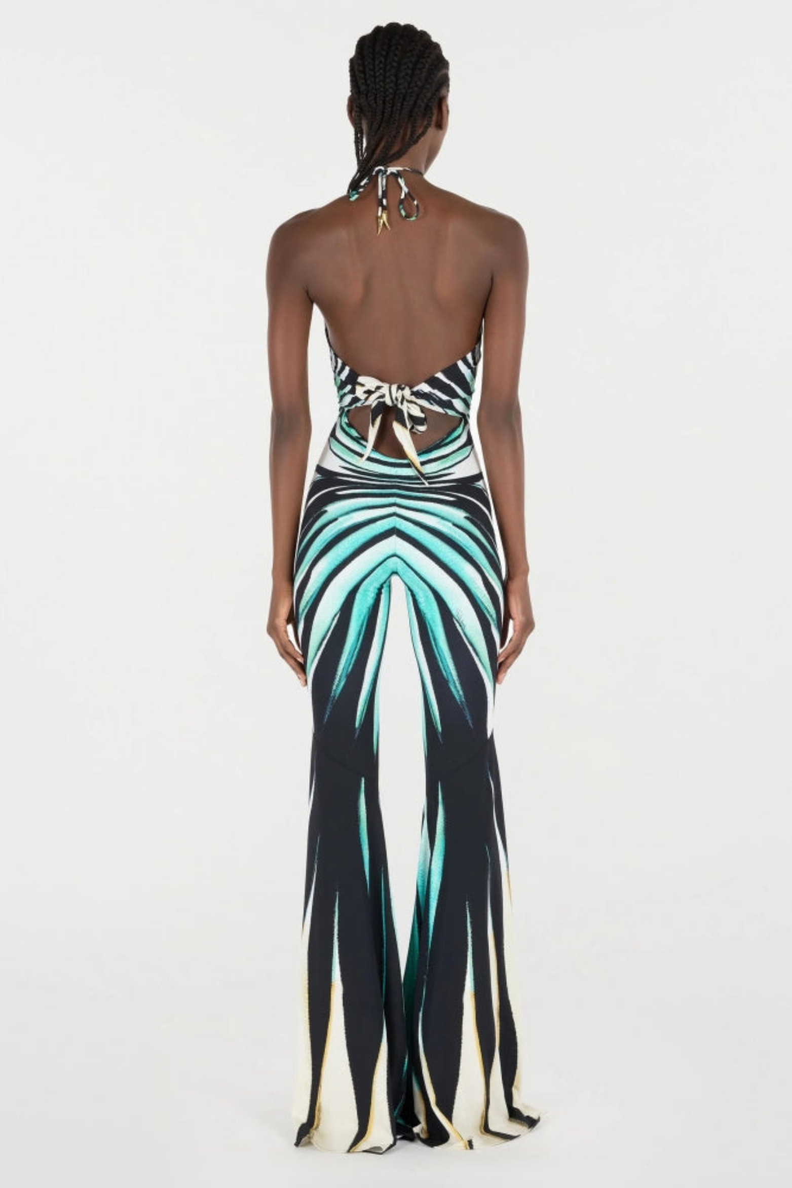 Ocean Print Wide Leg Jumpsuit
