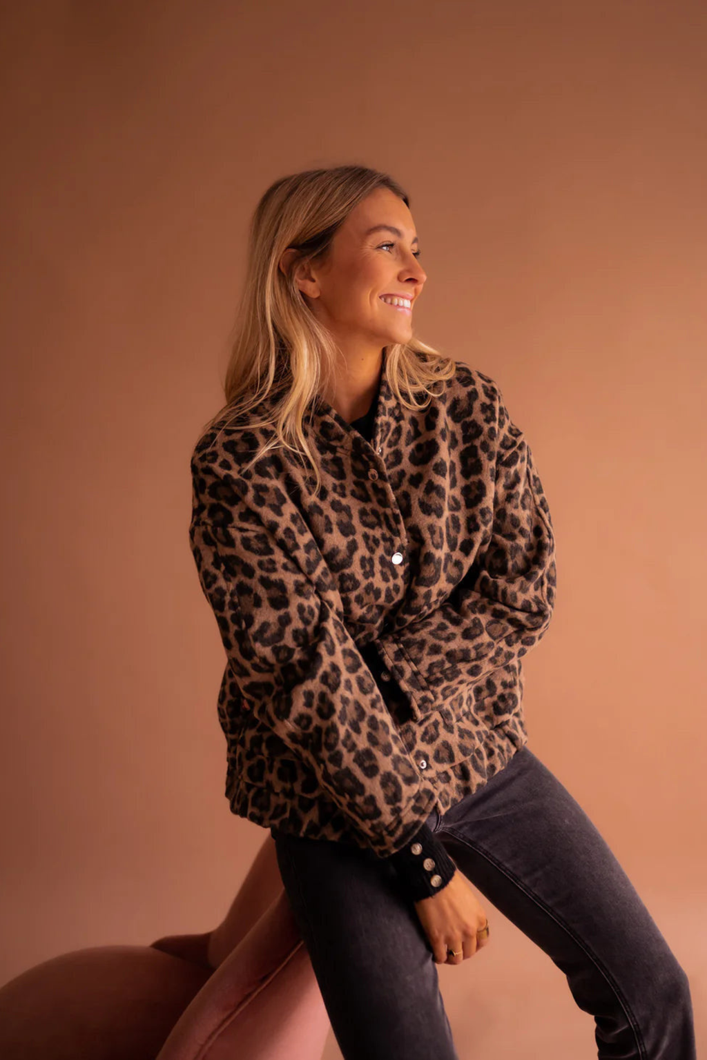 Women's Animal Print Quilted Jacket