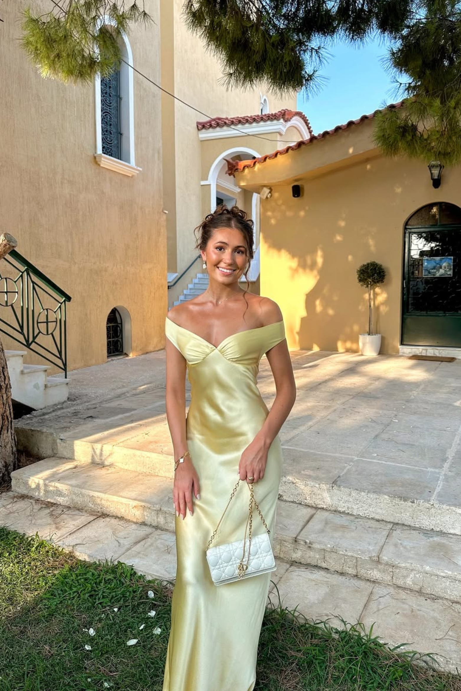 Lace Off Shoulder Wedding Guest Dress for Evening Events