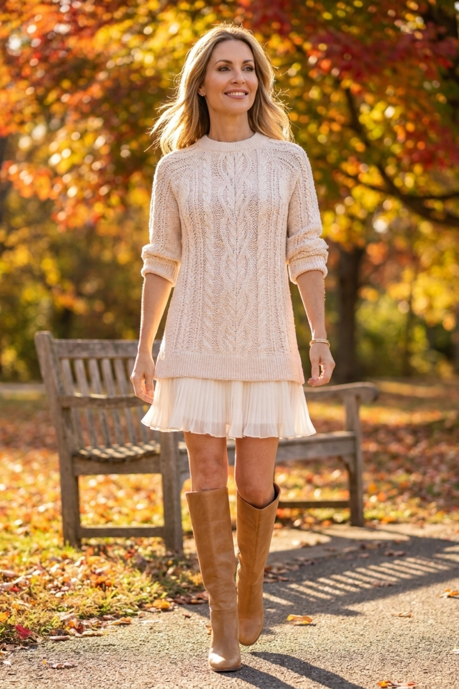 Women's Cable Knit Sweater Dress