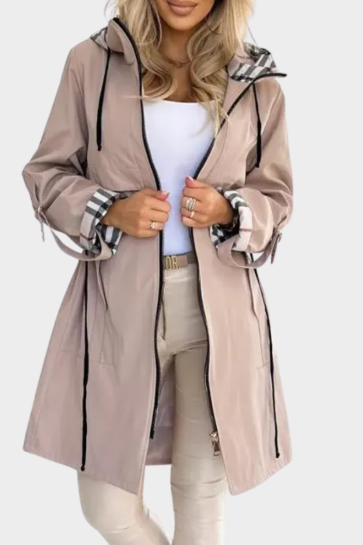 Zip Up Long Sleeve Coat