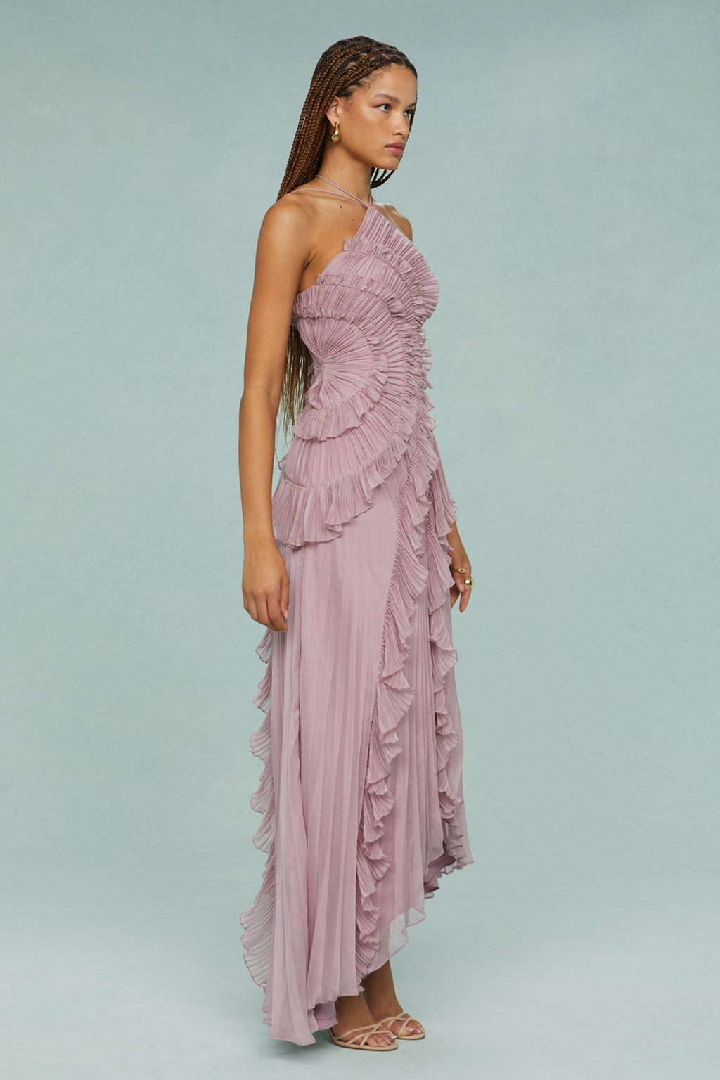 Refined Halter Neck Midi Dress