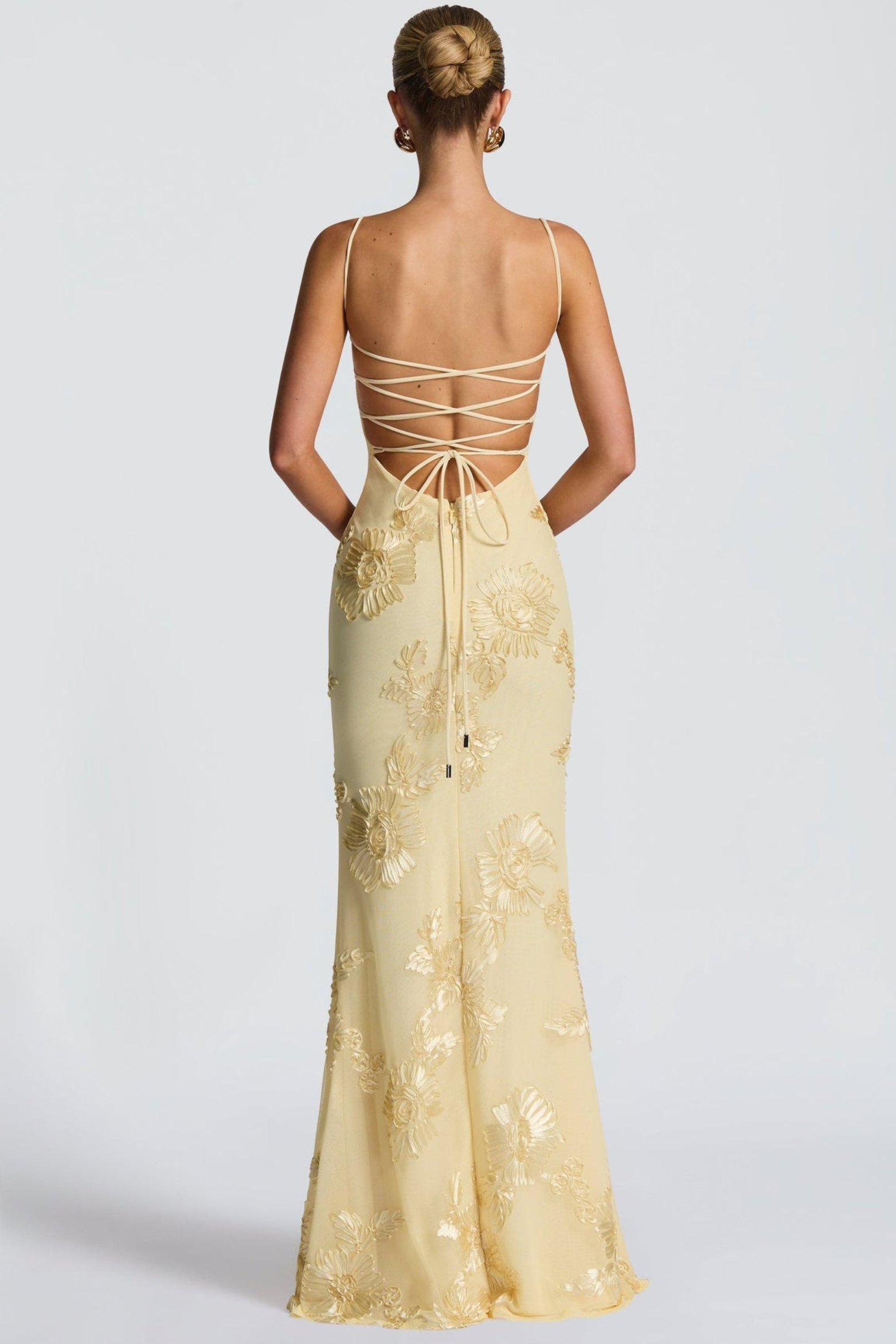 Romantic Embroidered Floral Wedding Guest Dress