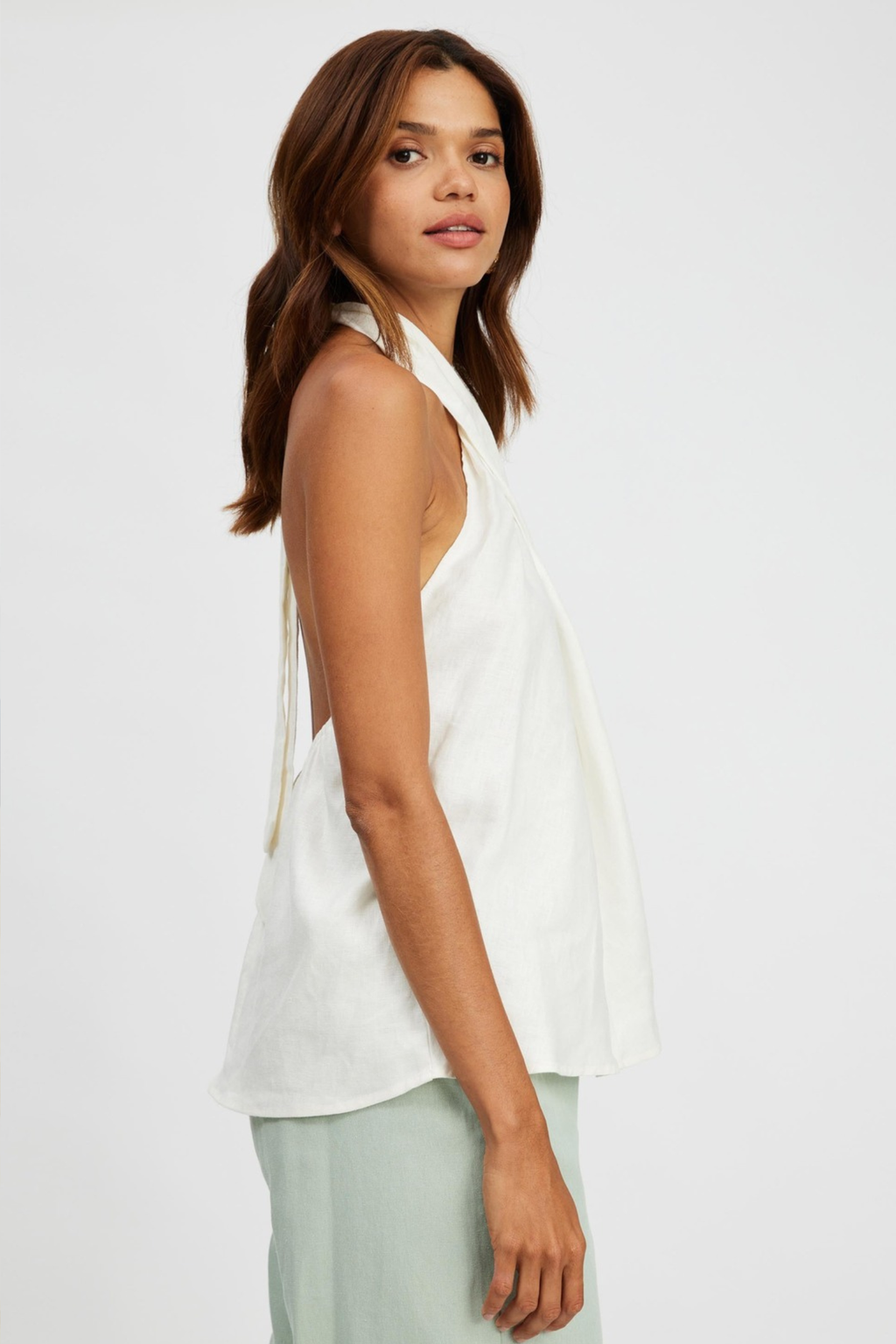 Criss Cross Halter Sleeveless Top
