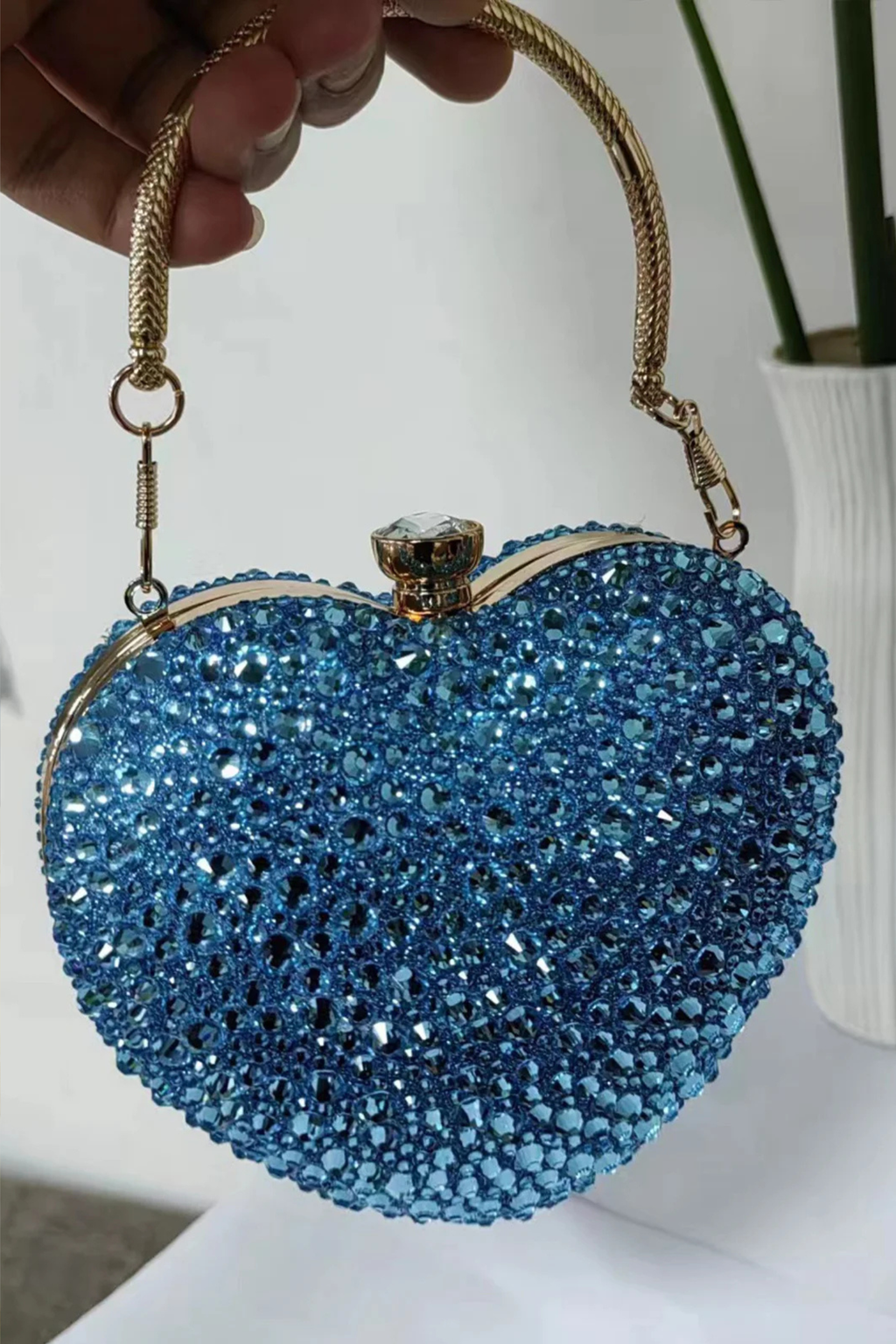 Twist Lock Box Clutch Bag